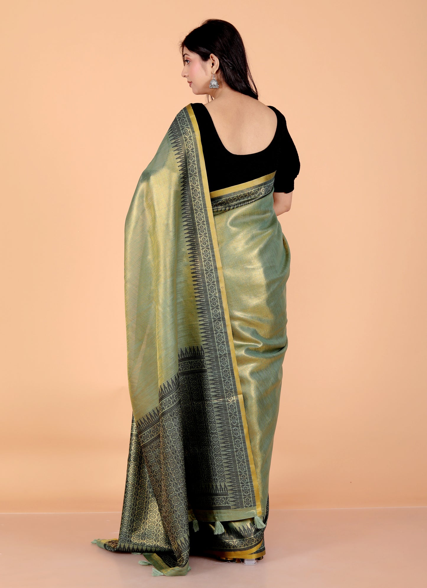 Pure Viscose Tissue Zari Weaving Saree
