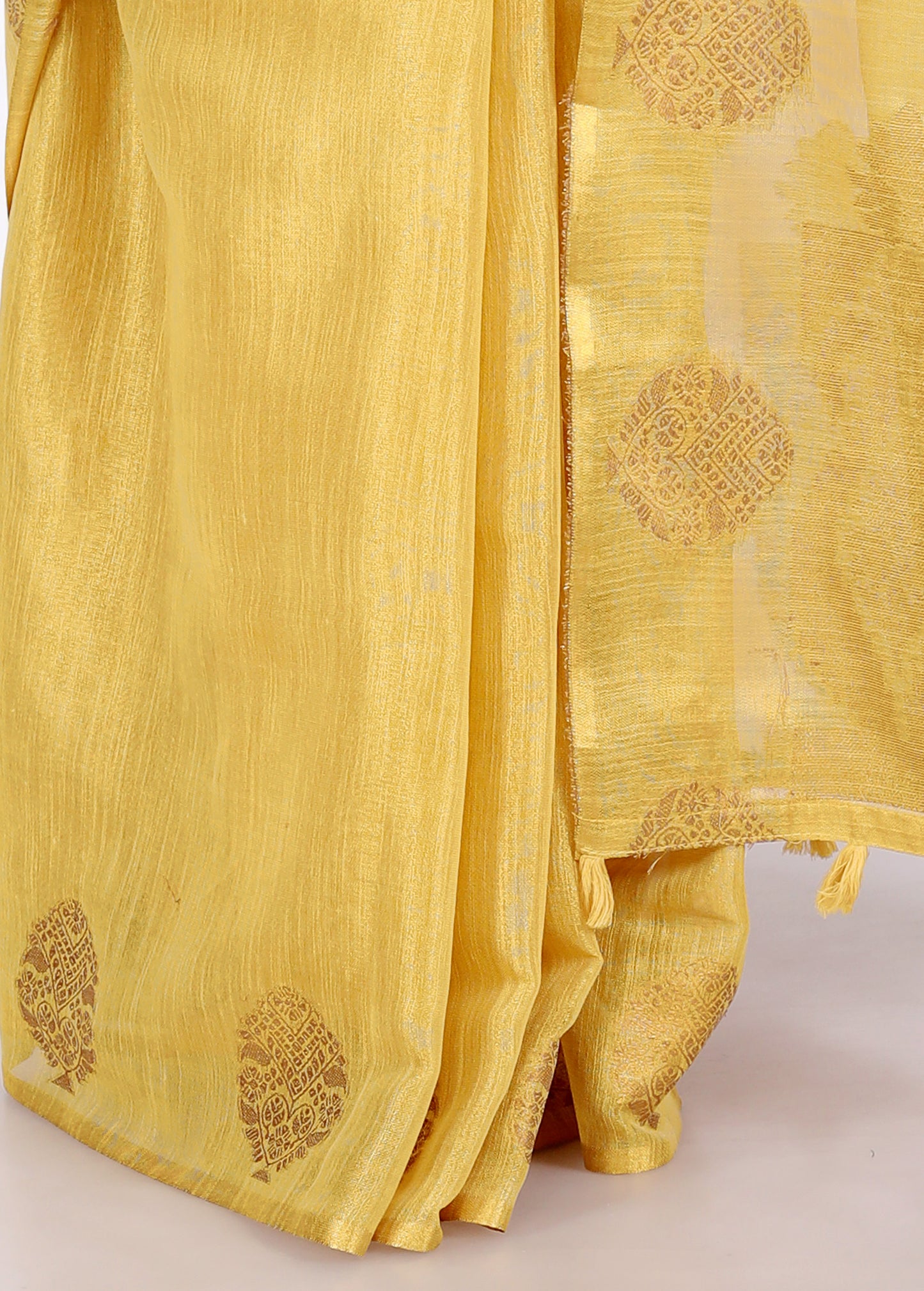 Pure Handloom Tissue Silk Zari Motif Saree