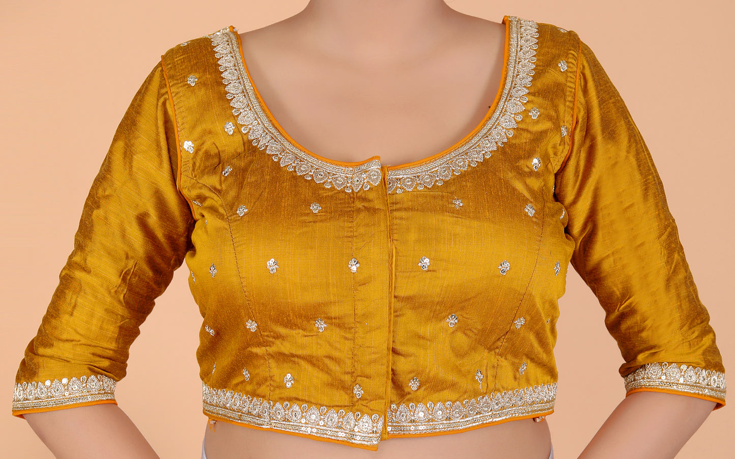 SOUTH SILK ZARI EMBROIDERY SEQUENCE WORK BLOUSE BY SKFBHOLUBHAI
