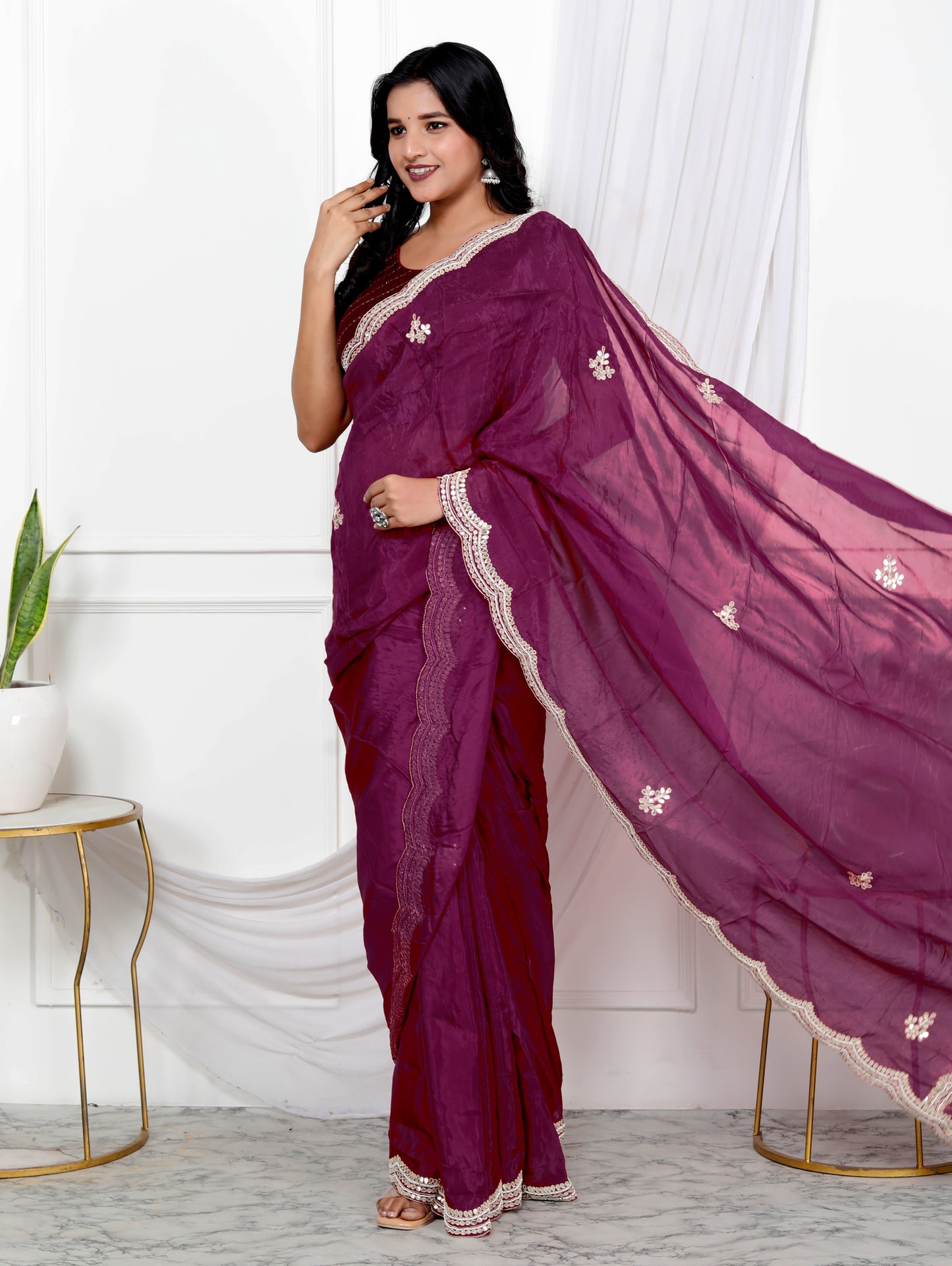 JAIPURI HANDWORK GOTTAPATTI SAREE