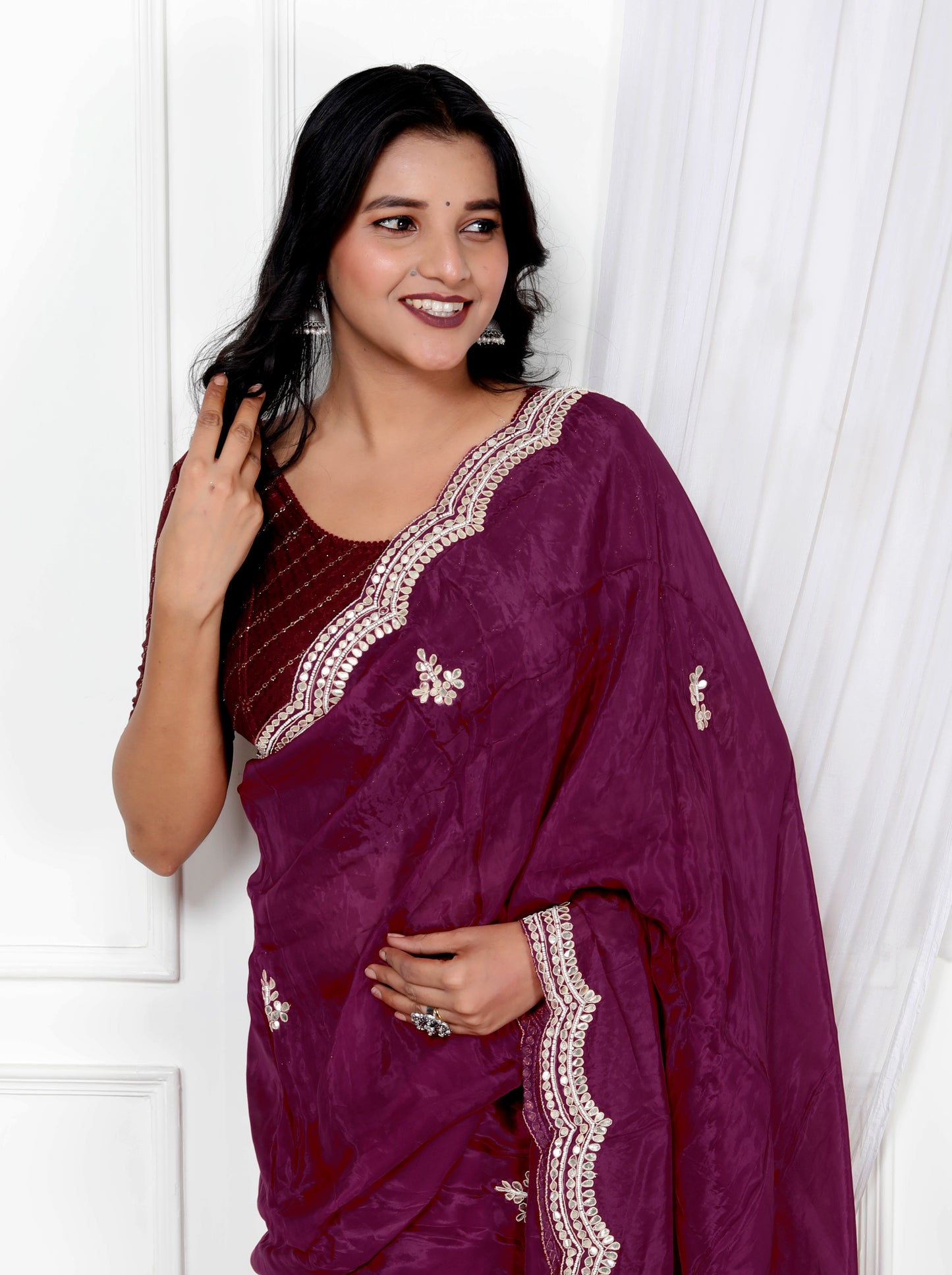 JAIPURI HANDWORK GOTTAPATTI SAREE
