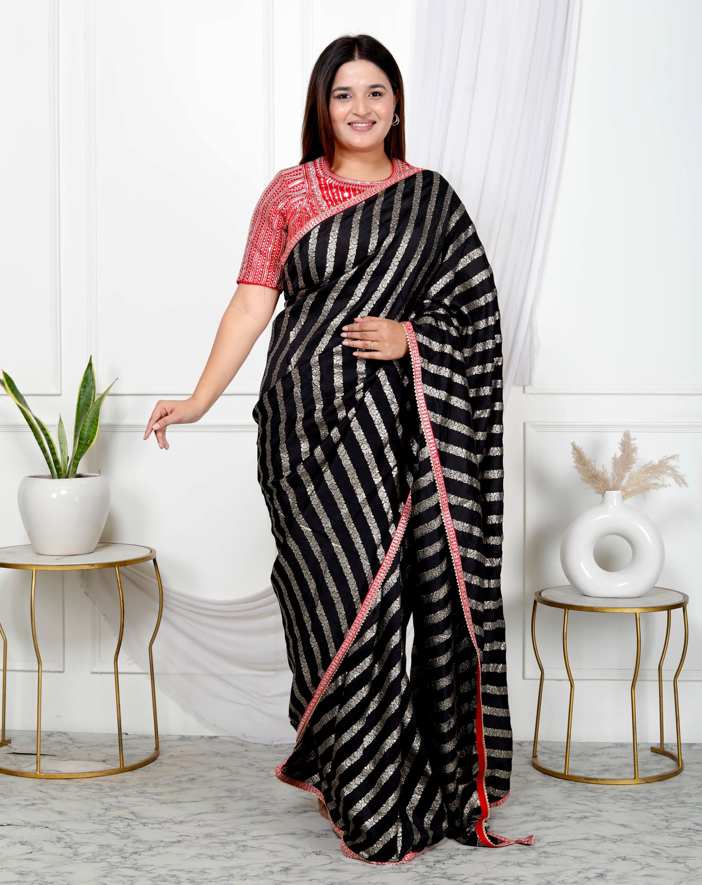 SILK JACQUARD SEQUENCE SAREE