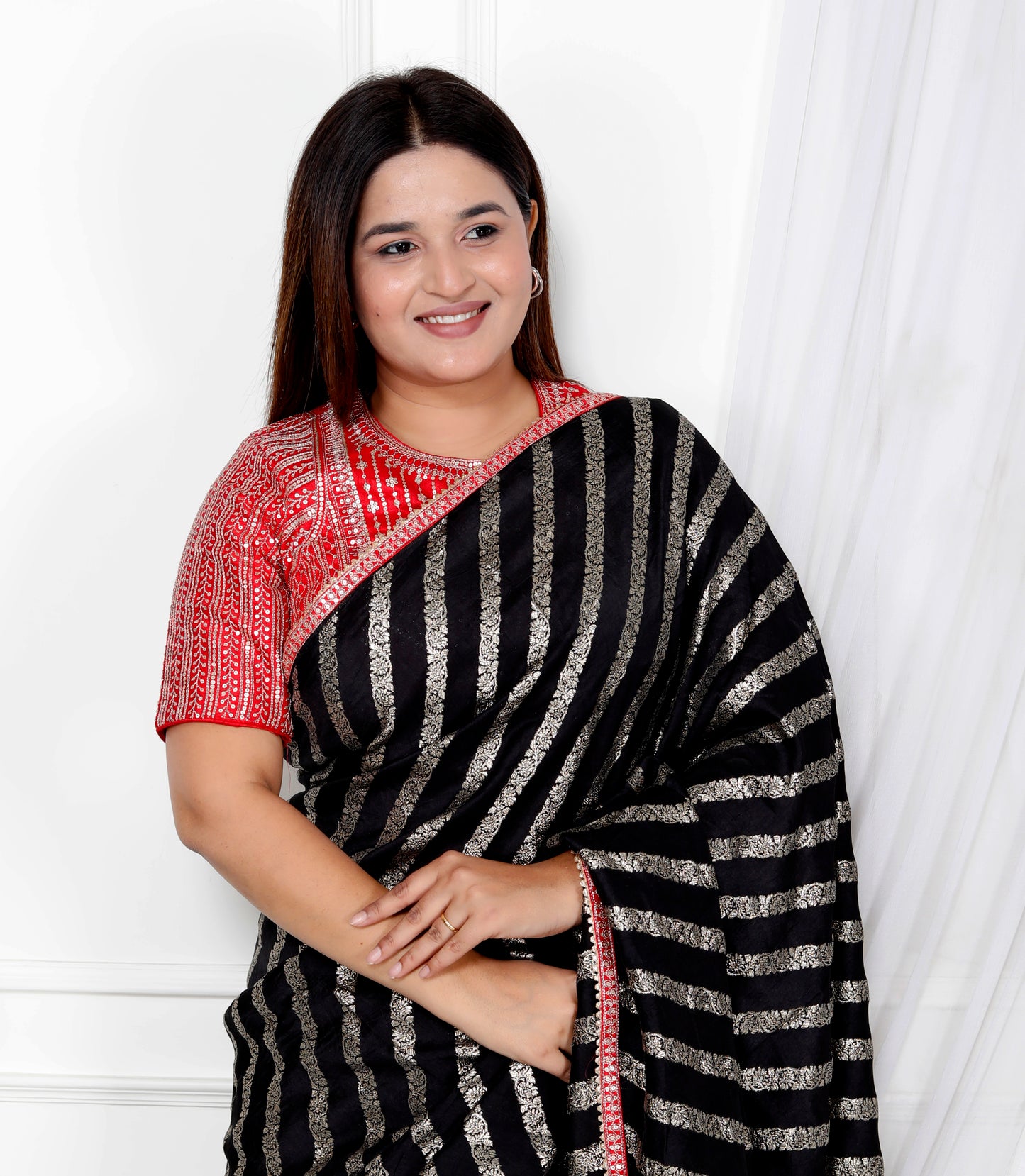 SILK JACQUARD SEQUENCE SAREE
