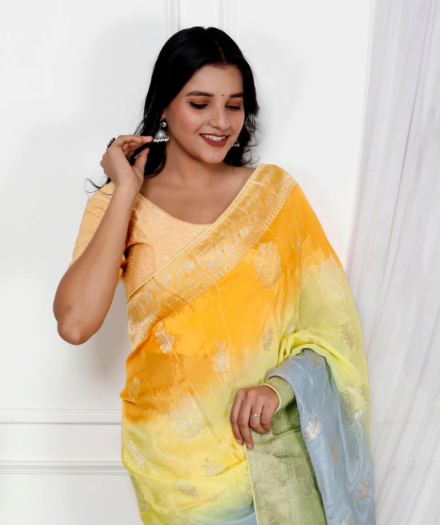 JAIPURI HO SILK MULTI WEAVING SAREE