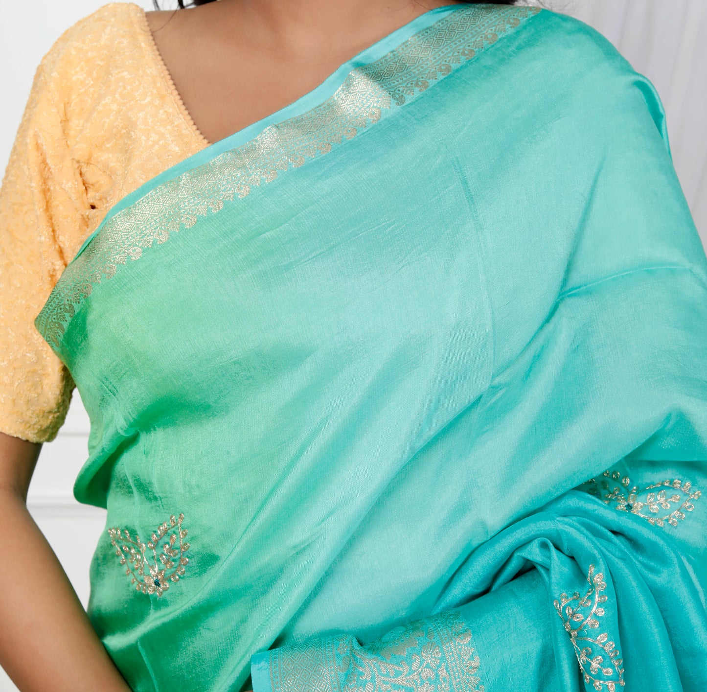 JAIPURI PITTEN WORK OMBRE SAREE