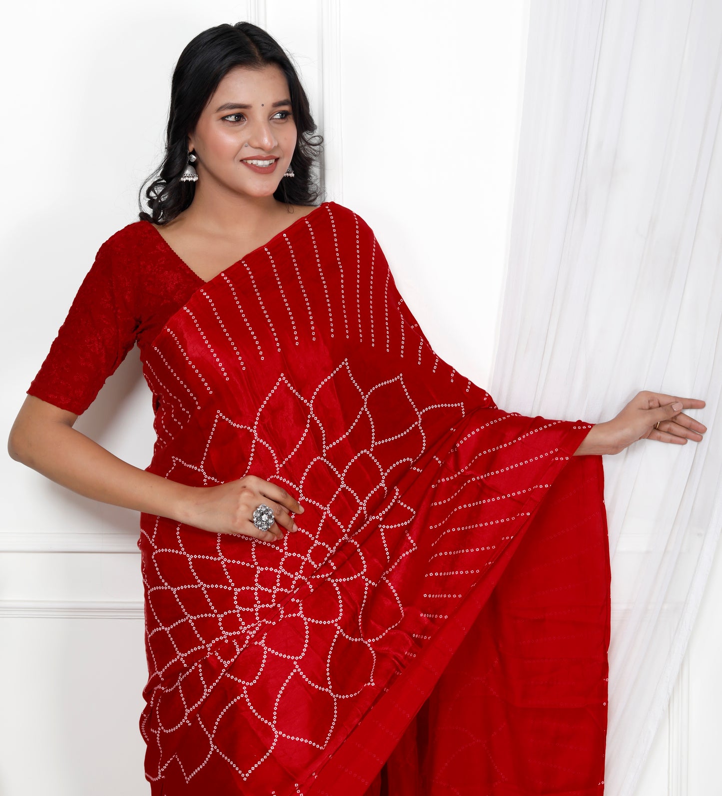 JAIPURI GAJI SILK BHANDEJ SAREE