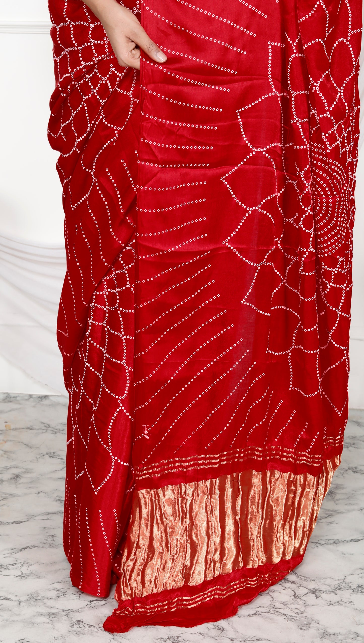 JAIPURI GAJI SILK BHANDEJ SAREE