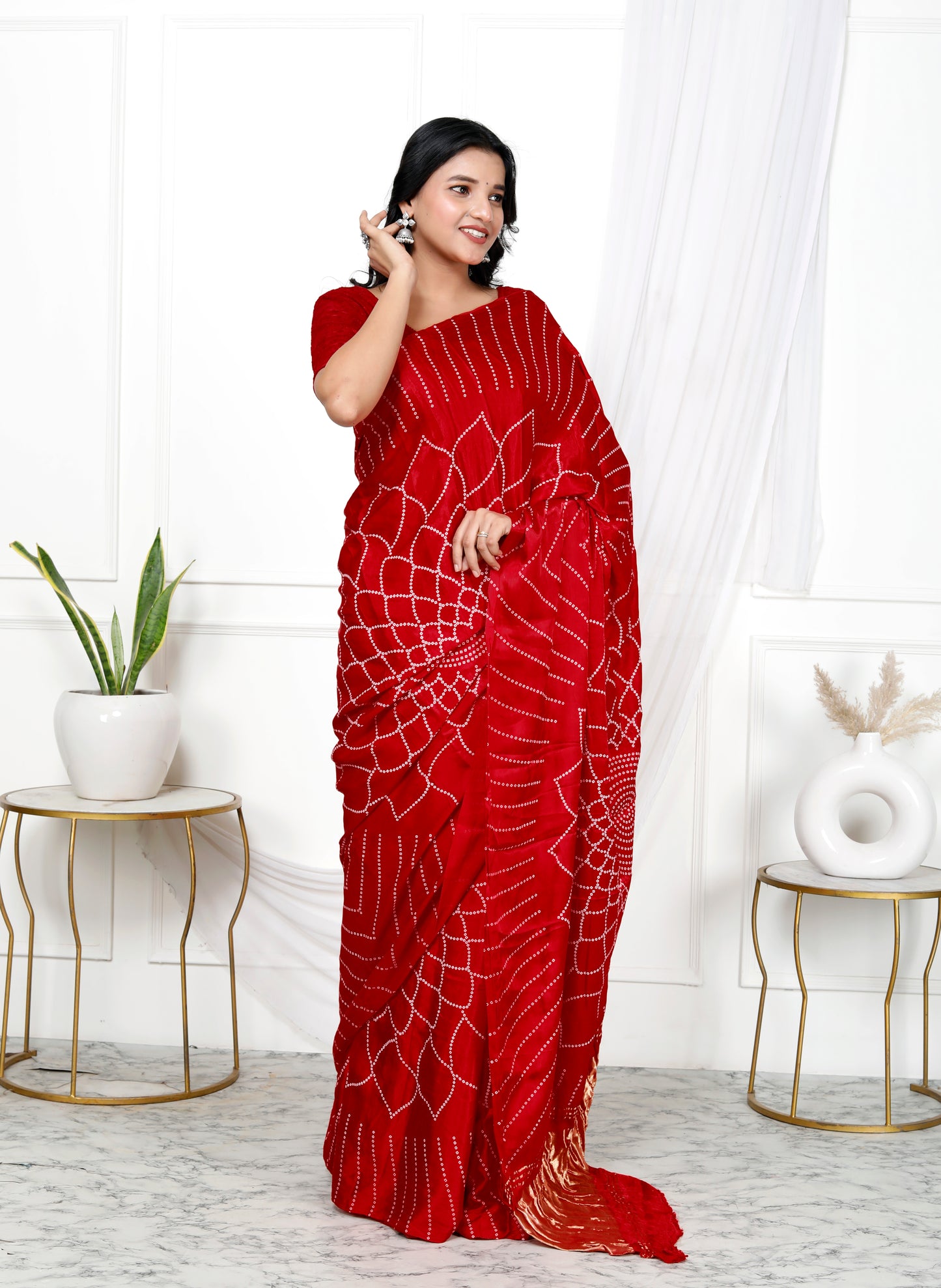 JAIPURI GAJI SILK BHANDEJ SAREE