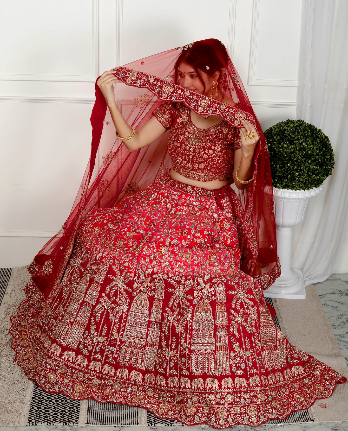 MAHARANI VELVET BRIDAL LEHNGA
