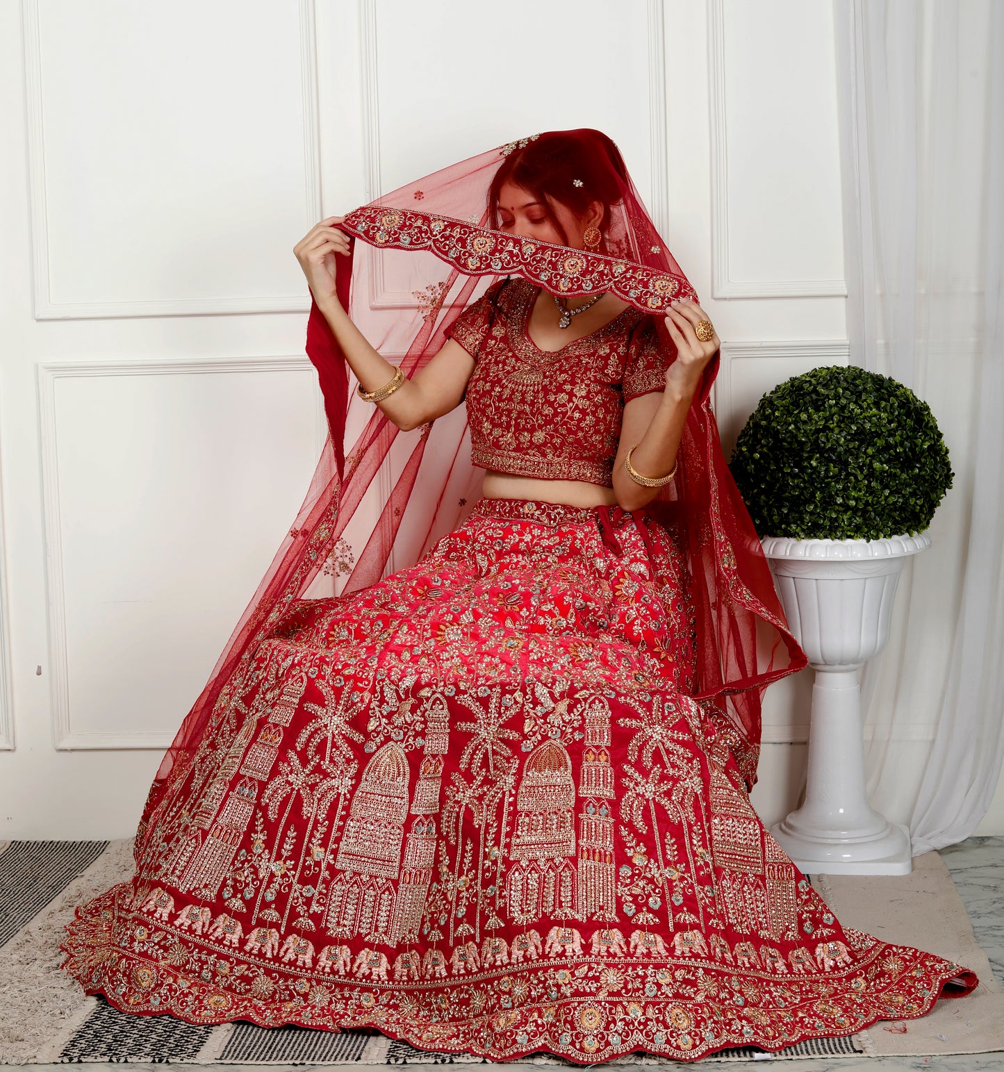 MAHARANI VELVET BRIDAL LEHNGA