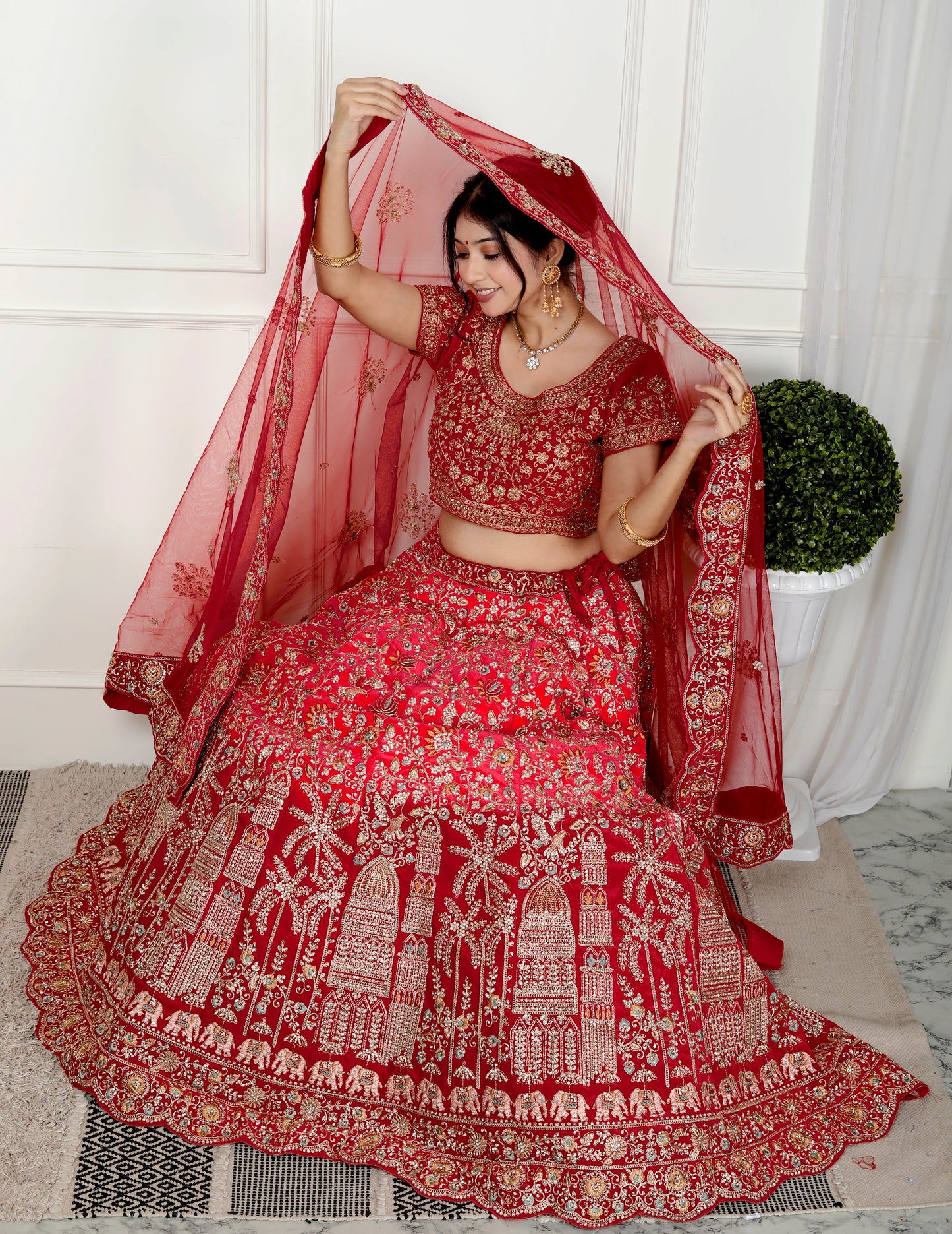 MAHARANI VELVET BRIDAL LEHNGA