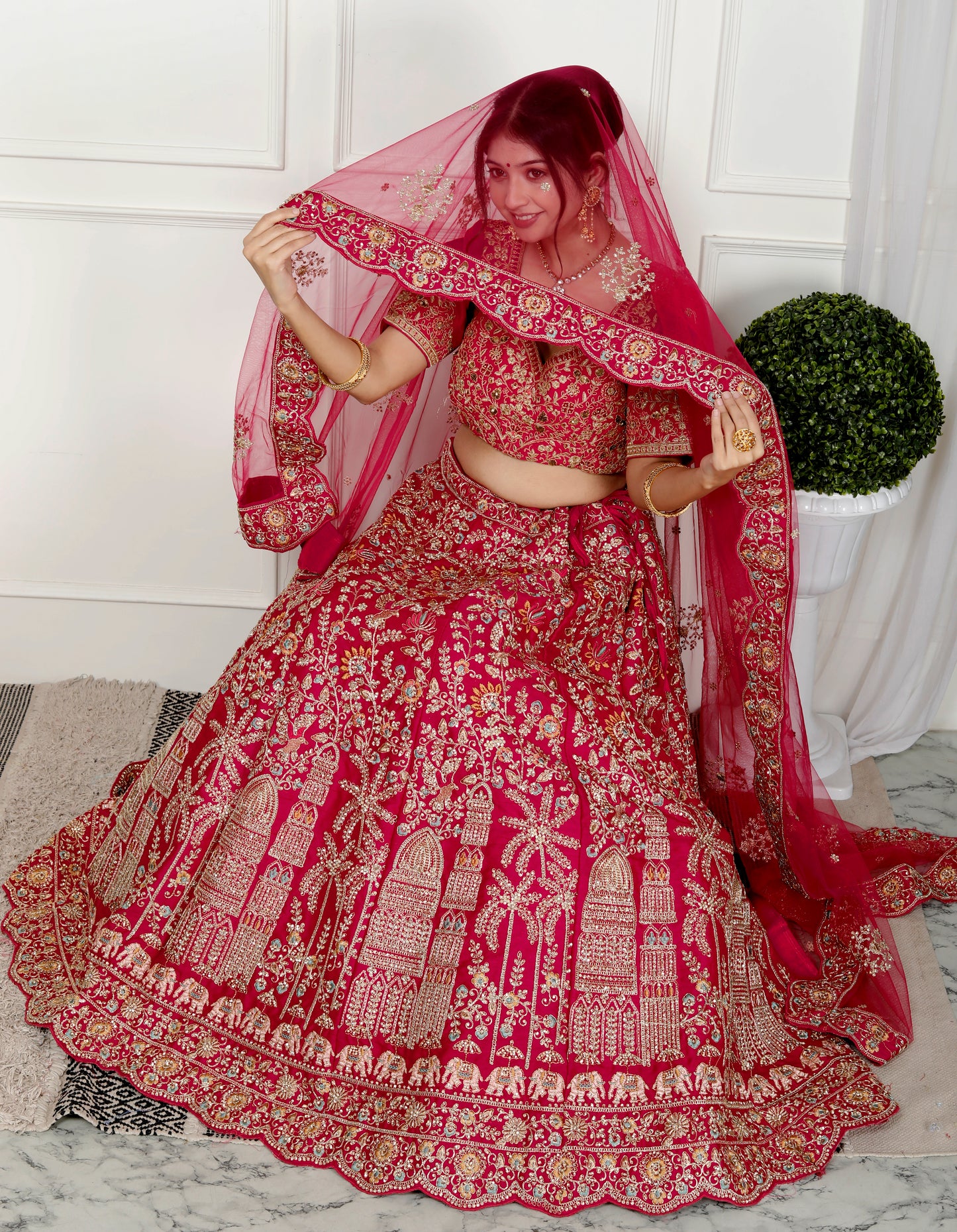 MAHARANI VELVET BRIDAL LEHNGA