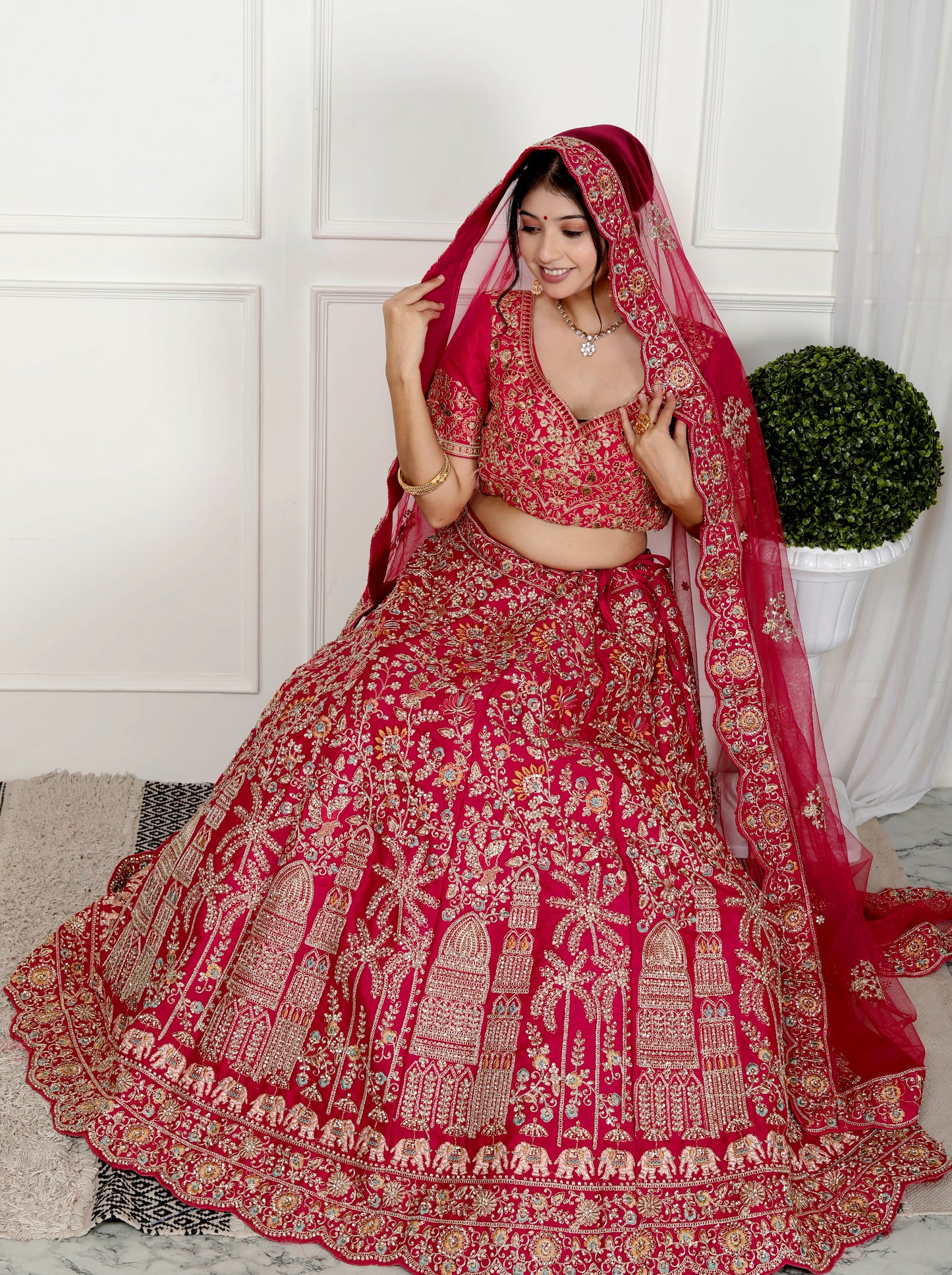 MAHARANI VELVET BRIDAL LEHNGA
