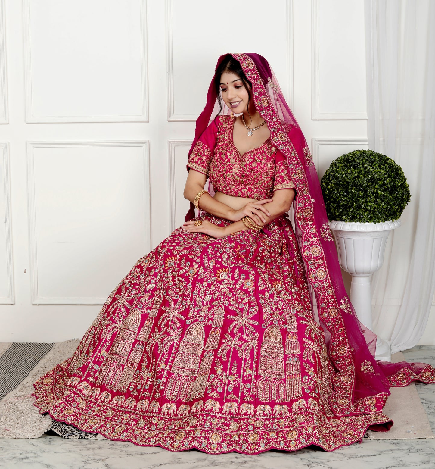 MAHARANI VELVET BRIDAL LEHNGA