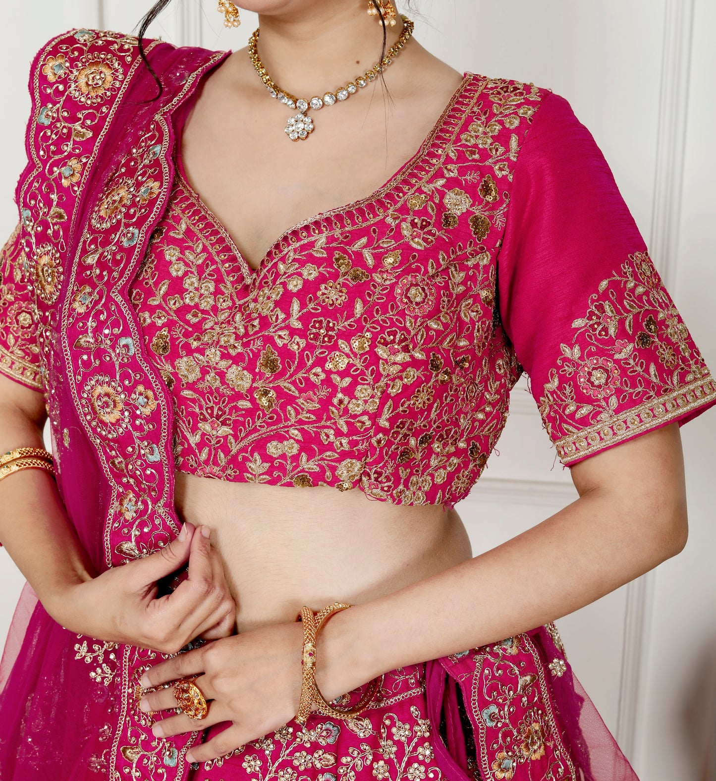 MAHARANI VELVET BRIDAL LEHNGA