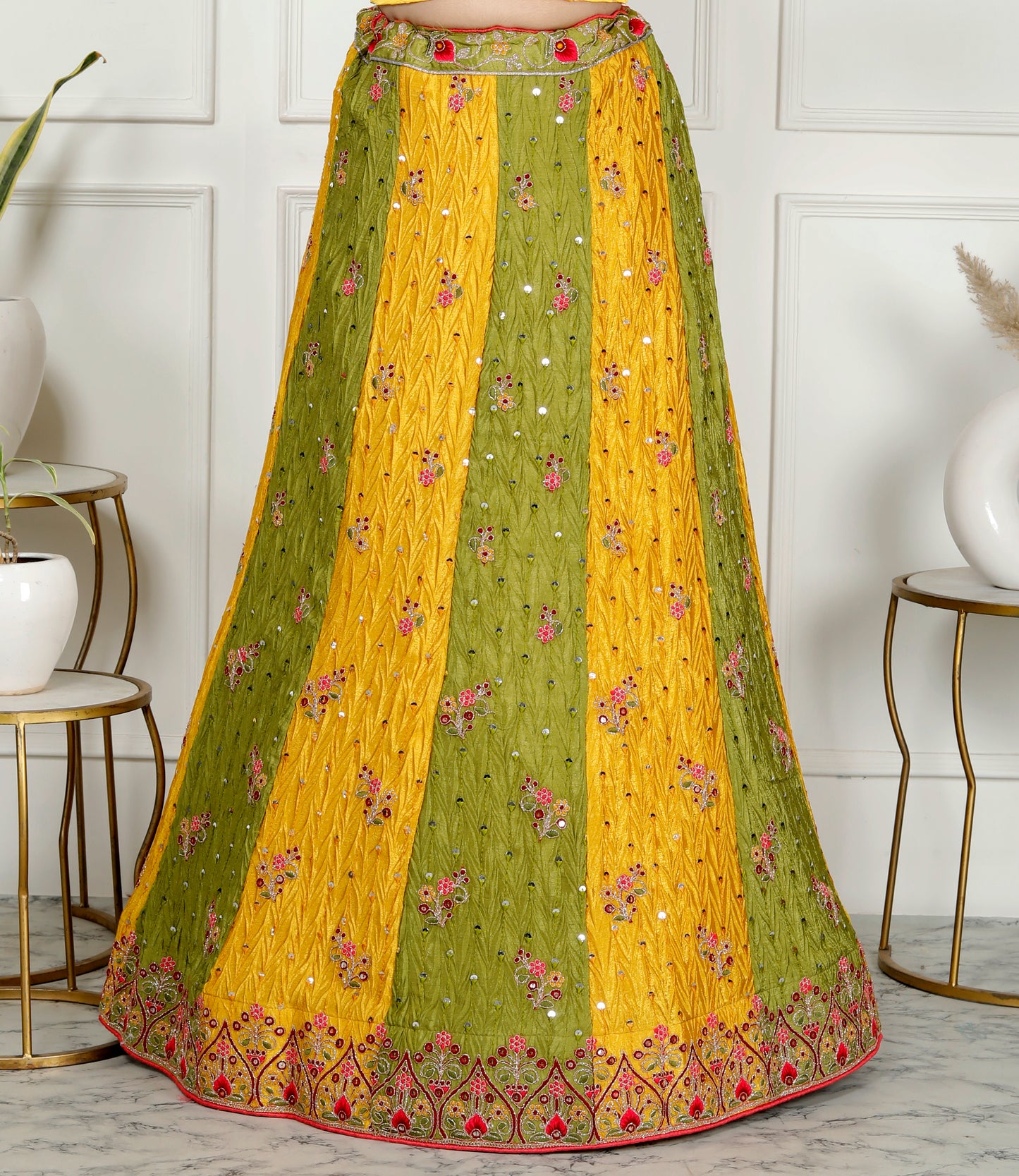 MULTI COLOUR EMBROIDERY LEHNGA