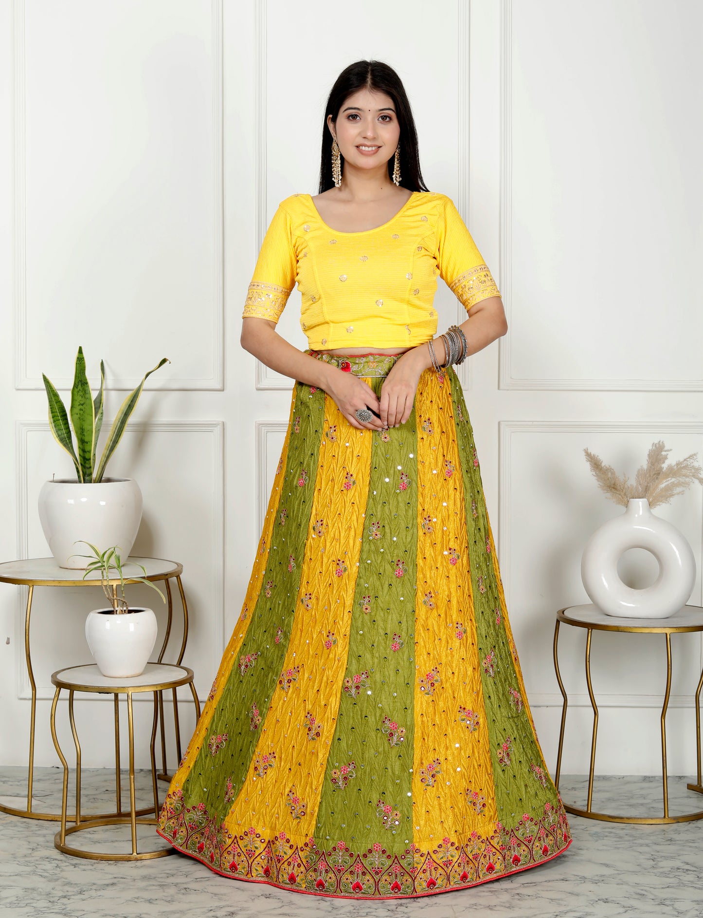 MULTI COLOUR EMBROIDERY LEHNGA