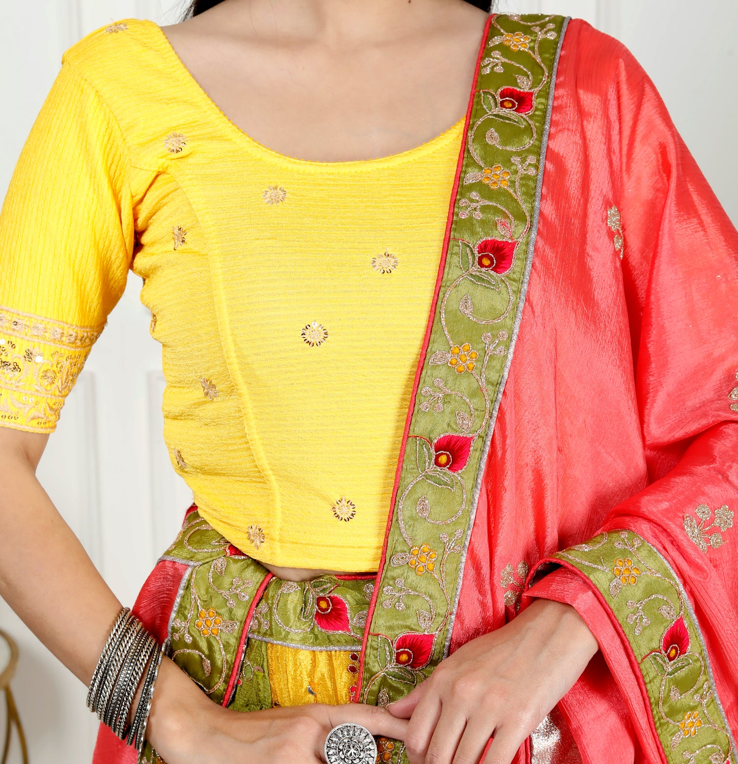 MULTI COLOUR EMBROIDERY LEHNGA