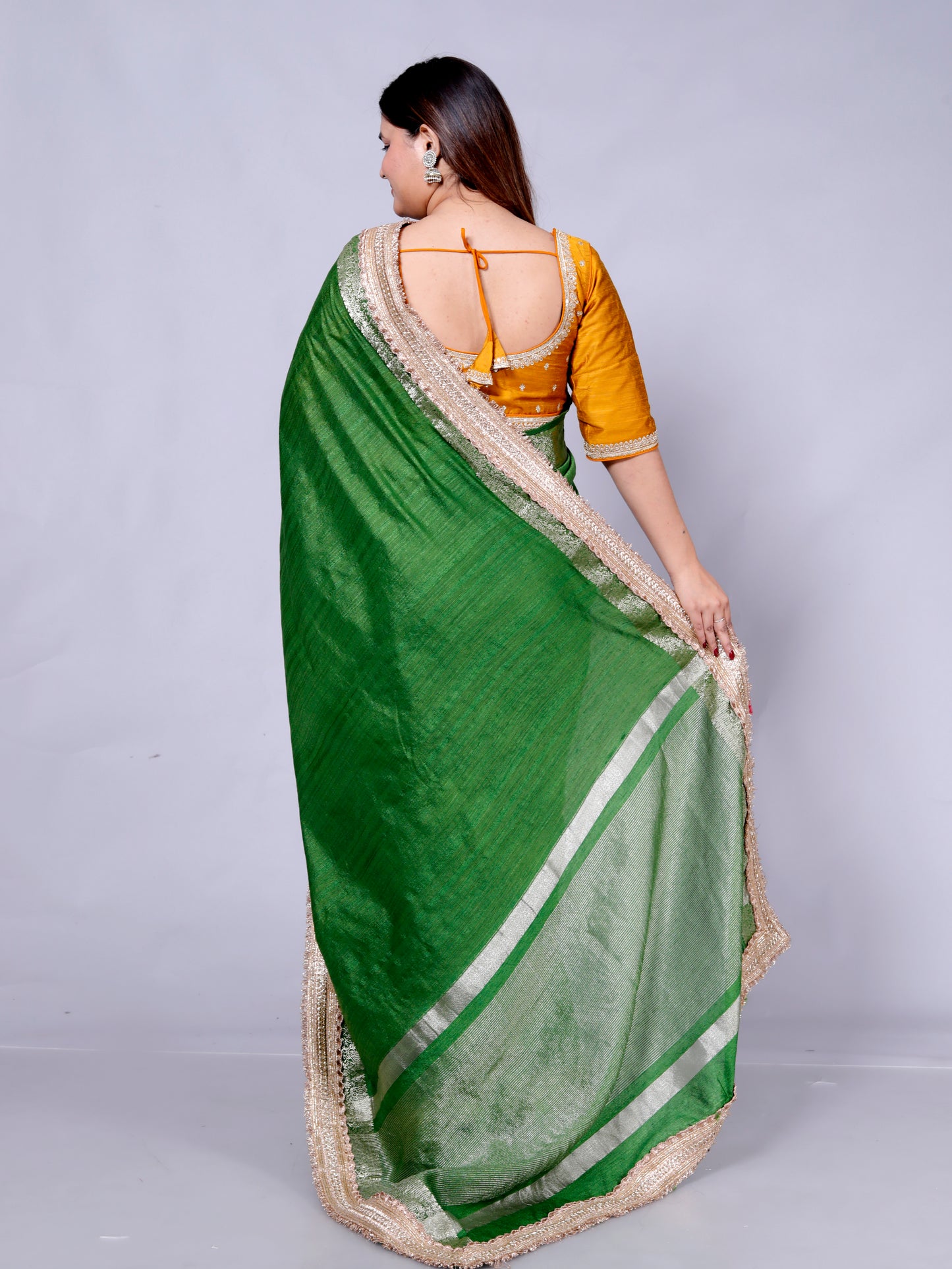 SOUTH SILK ZARI EMBROIDERY SEQUENCE WORK BLOUSE BY SKFBHOLUBHAI
