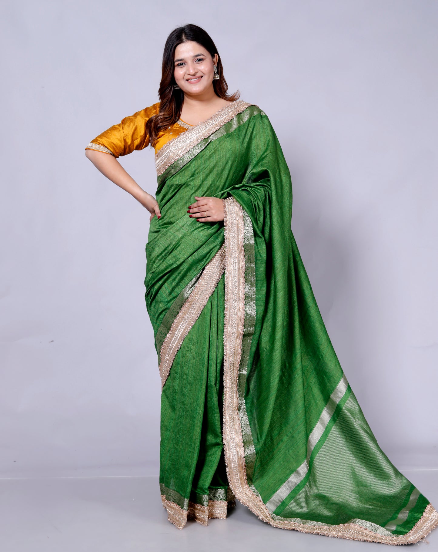 Roopgatha Raw Silk Border Saree