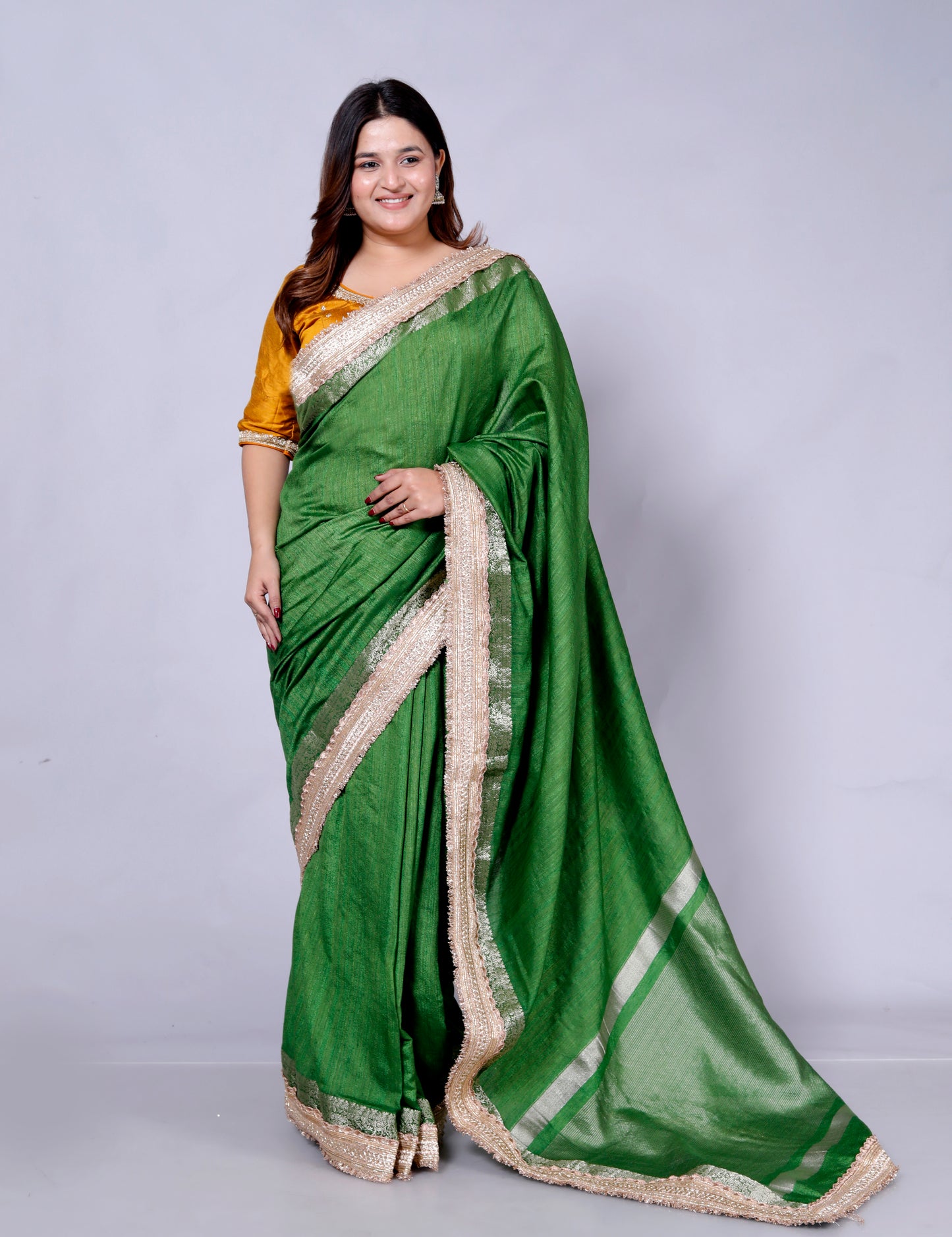 Roopgatha Raw Silk Border Saree