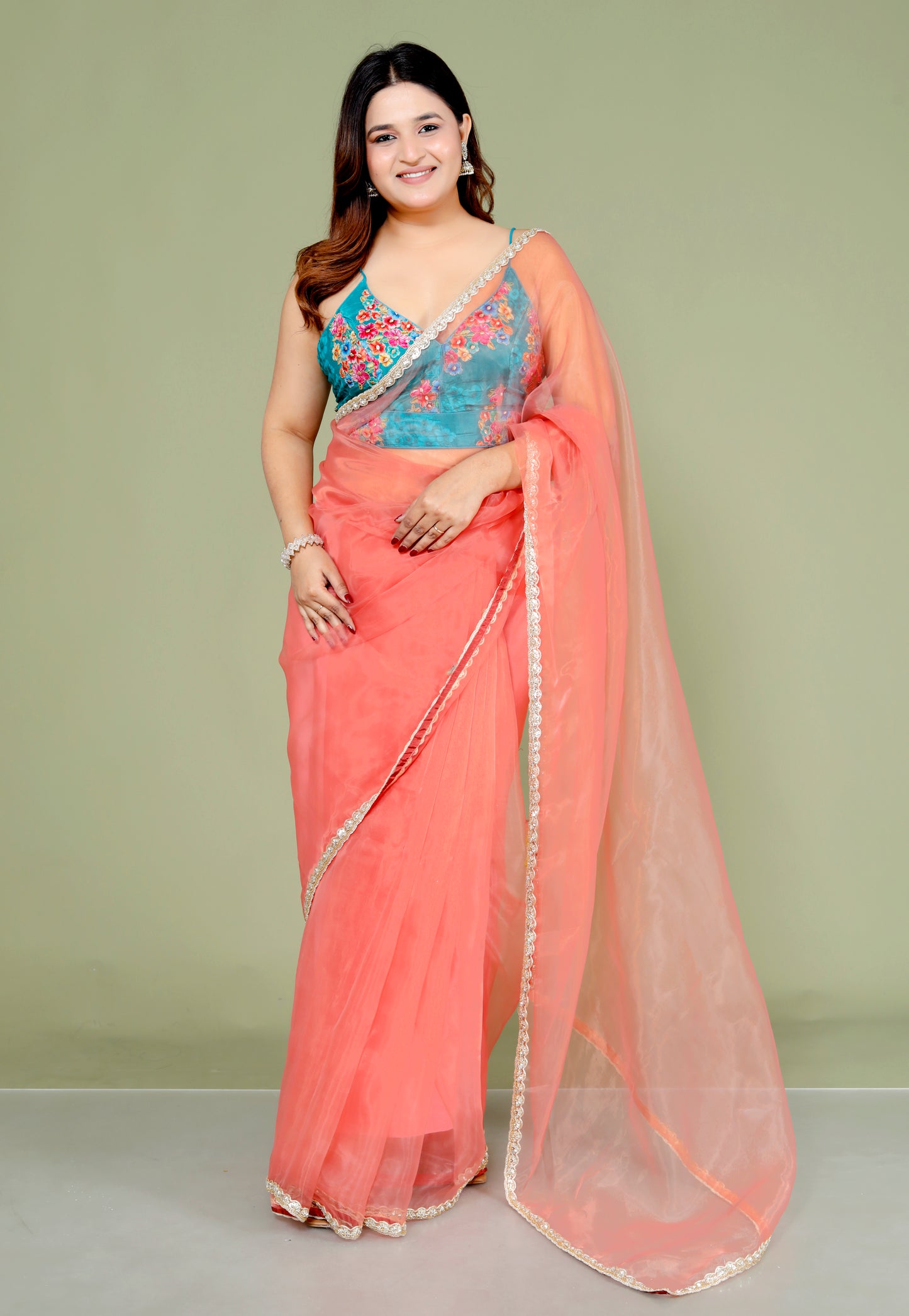 Roopgatha Pure Tissue Handwork Border Saree