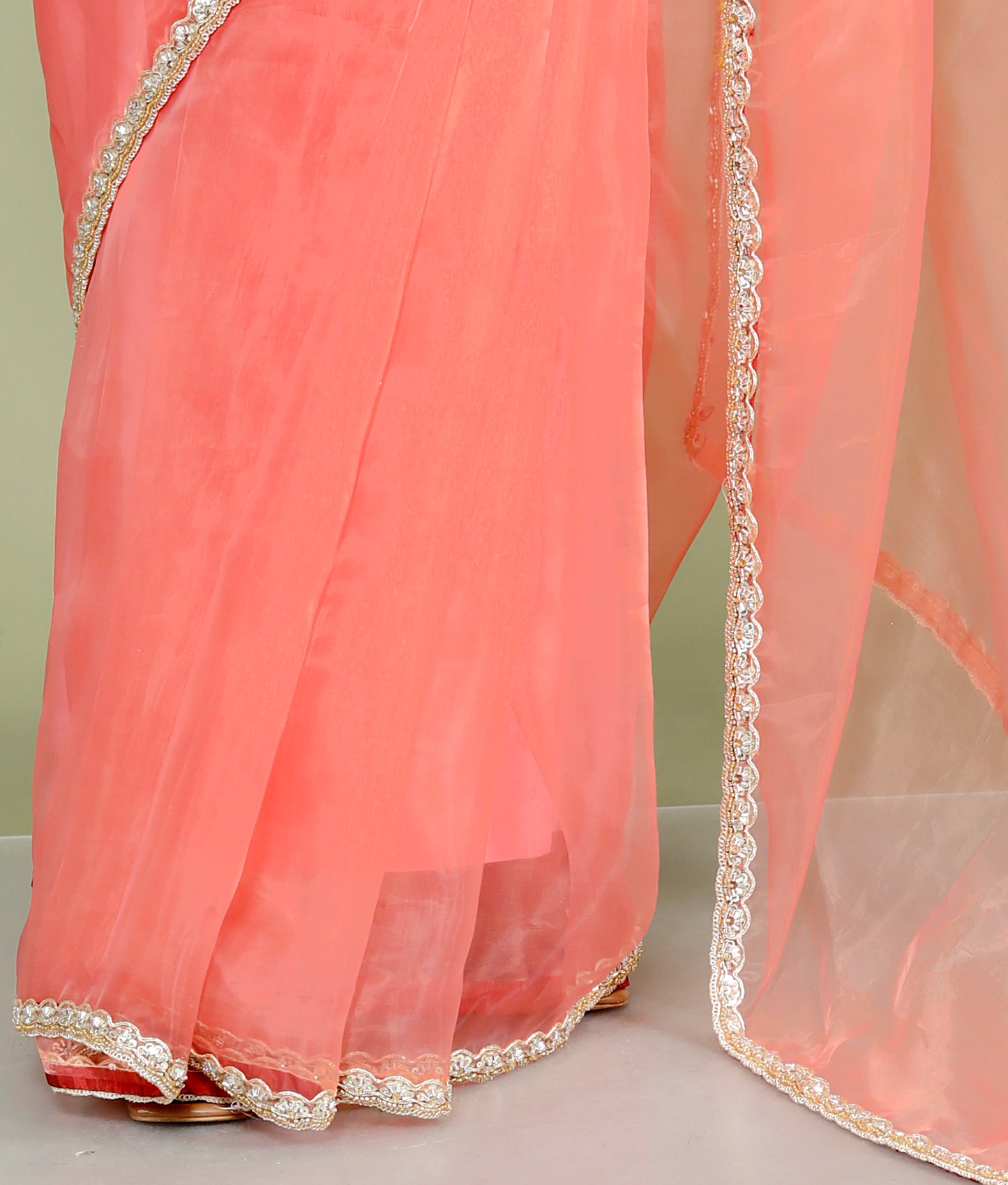 Roopgatha Pure Tissue Handwork Border Saree