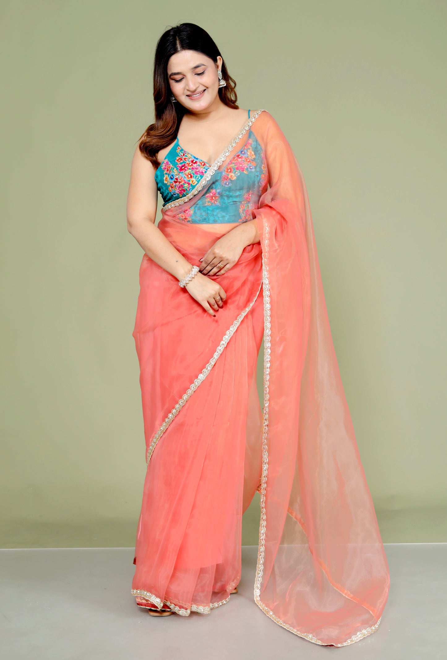 Roopgatha Pure Tissue Handwork Border Saree