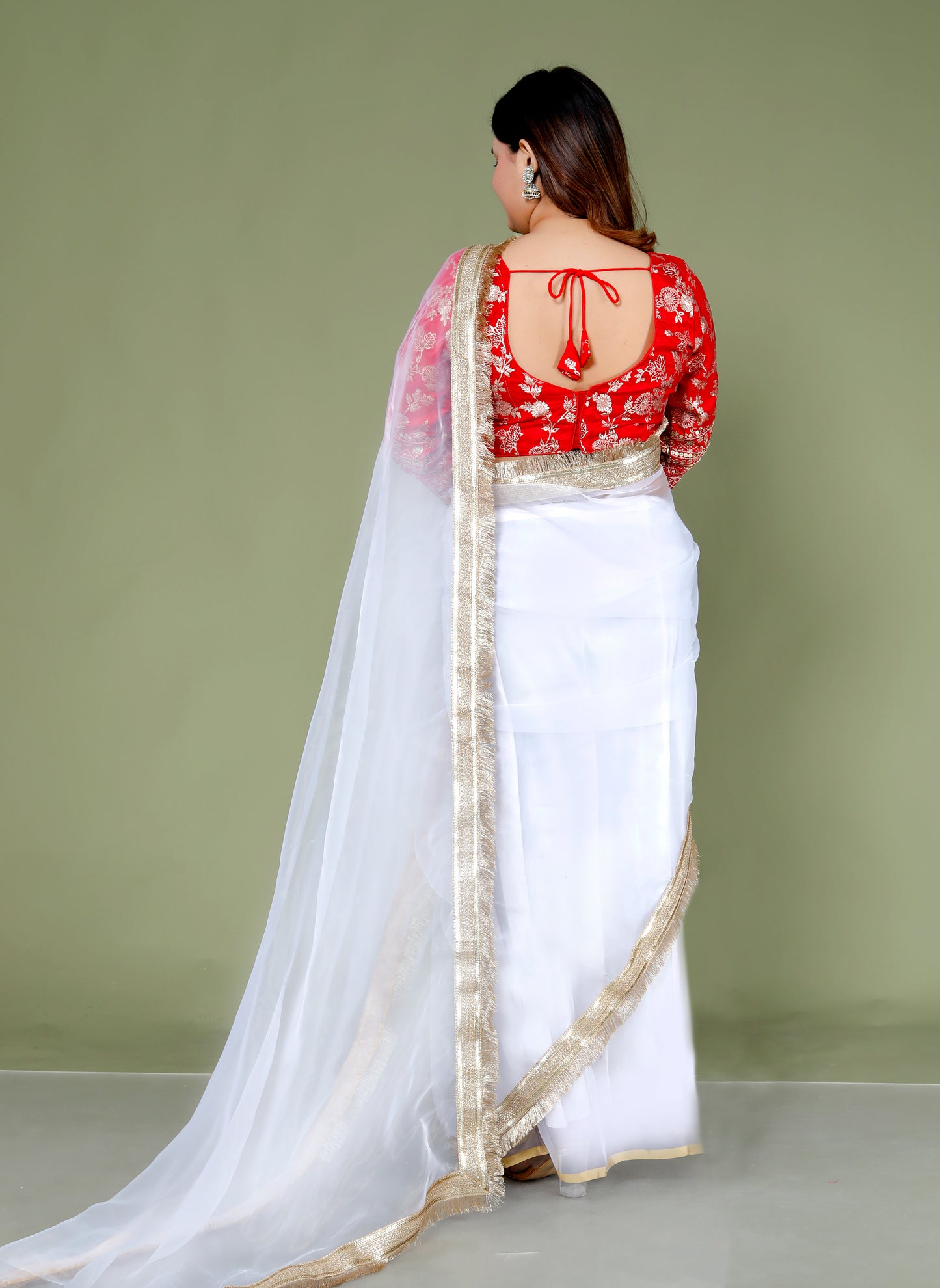 Roopgatha Pure Tissue Border Saree
