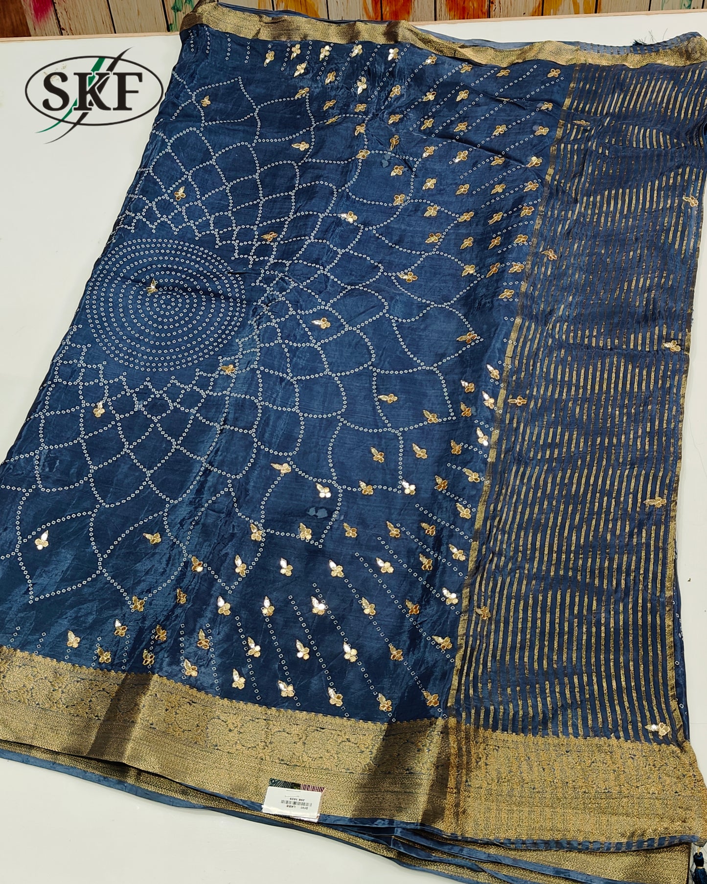 JAIPURI BHANDHANI HO HAND BUTTA SAREE