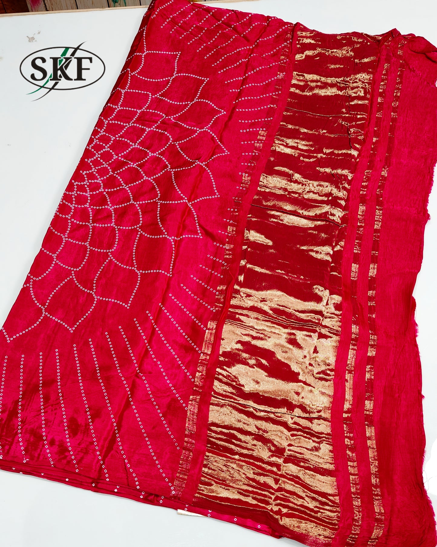 JAIPURI GAJI SILK BHANDEJ SAREE