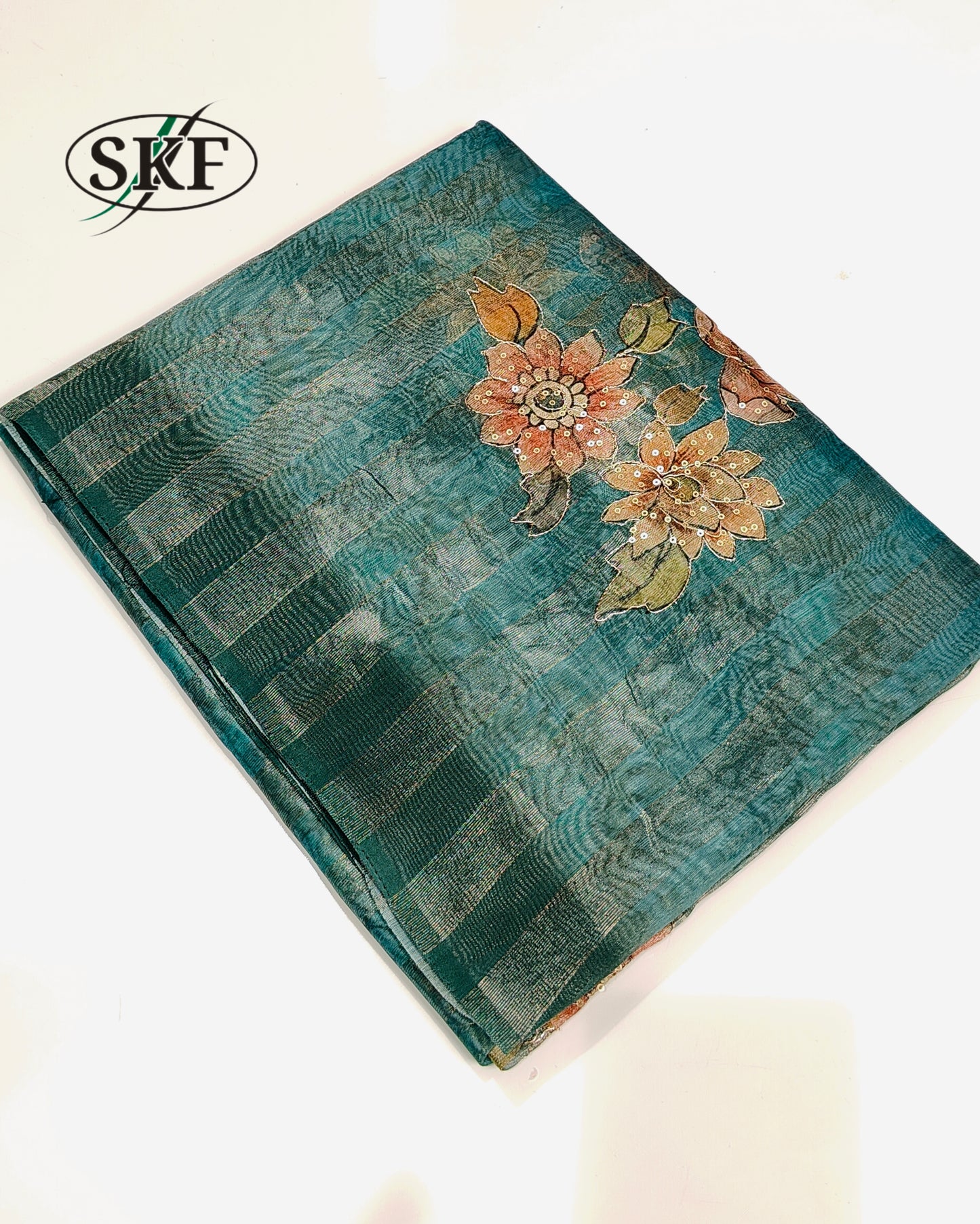 Pure Handloom Tissue Pita Work Floral Saree