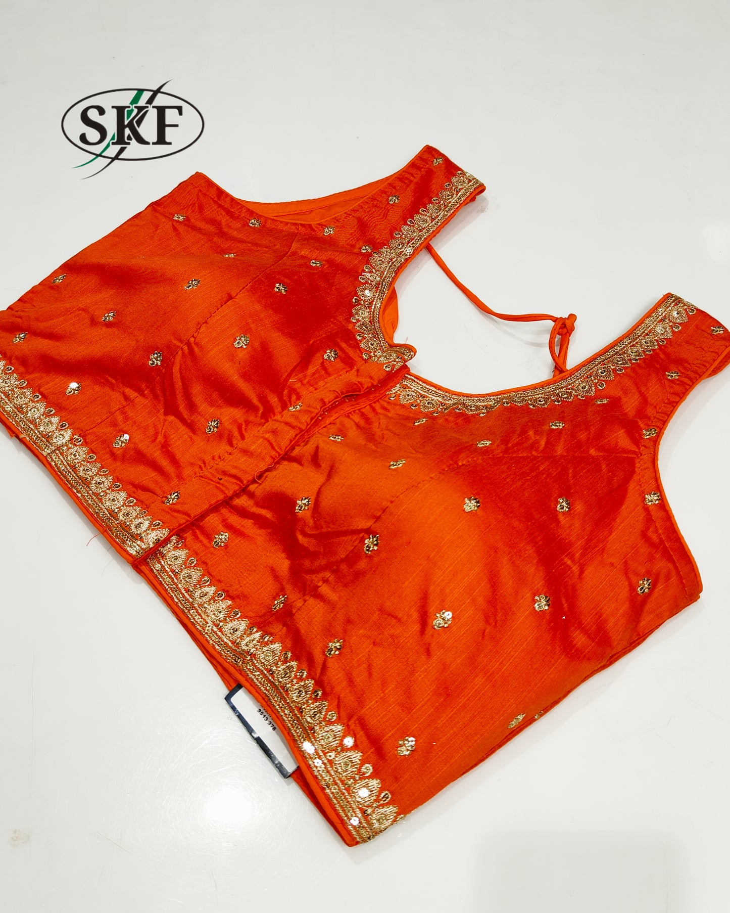 SOUTH SILK ZARI EMBROIDERY SEQUENCE WORK BLOUSE BY SKFBHOLUBHAI