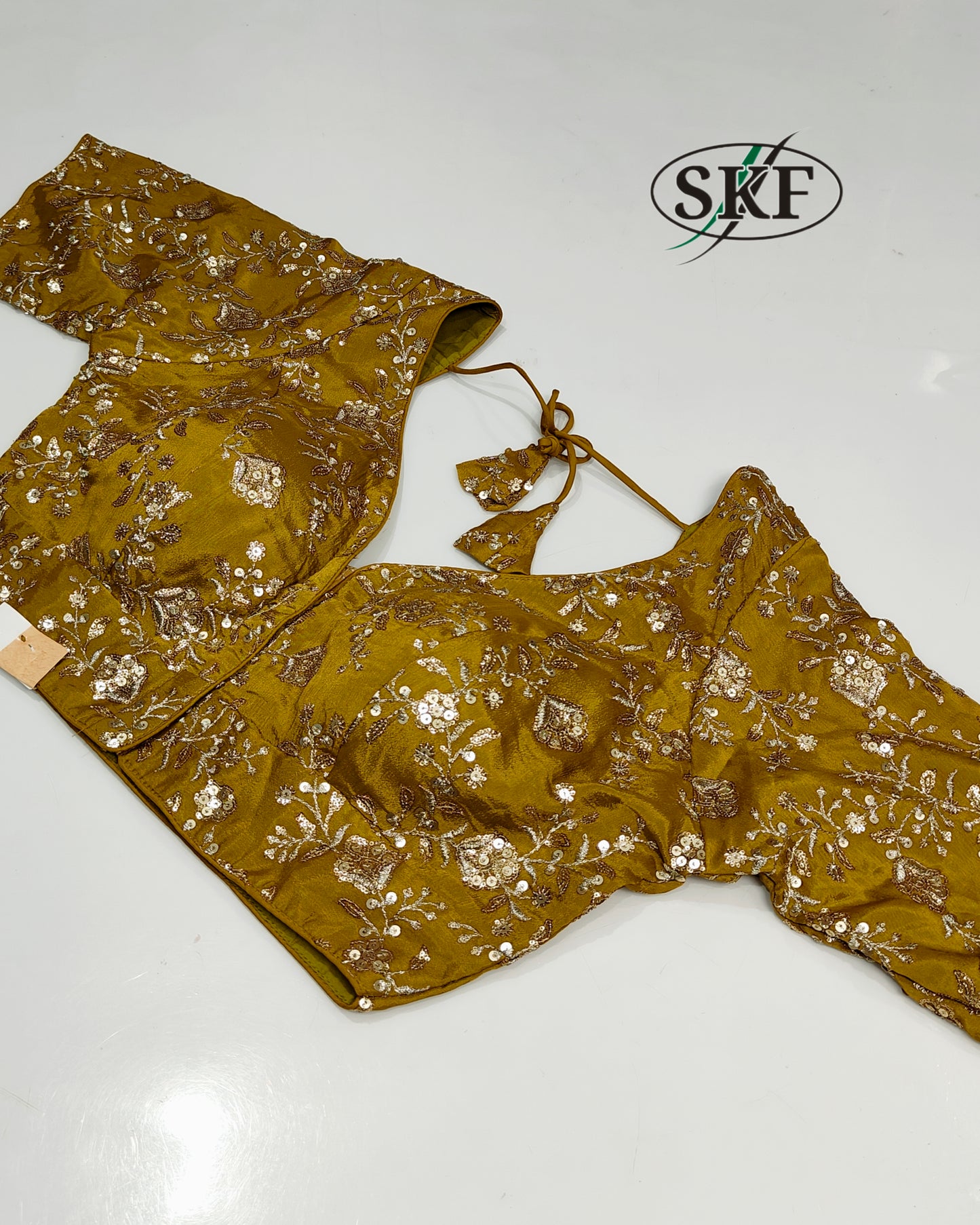CHINON SEQUENCE ZARI EMBROIDERY WORK BLOUSE BY SKFBHOLUBHAI