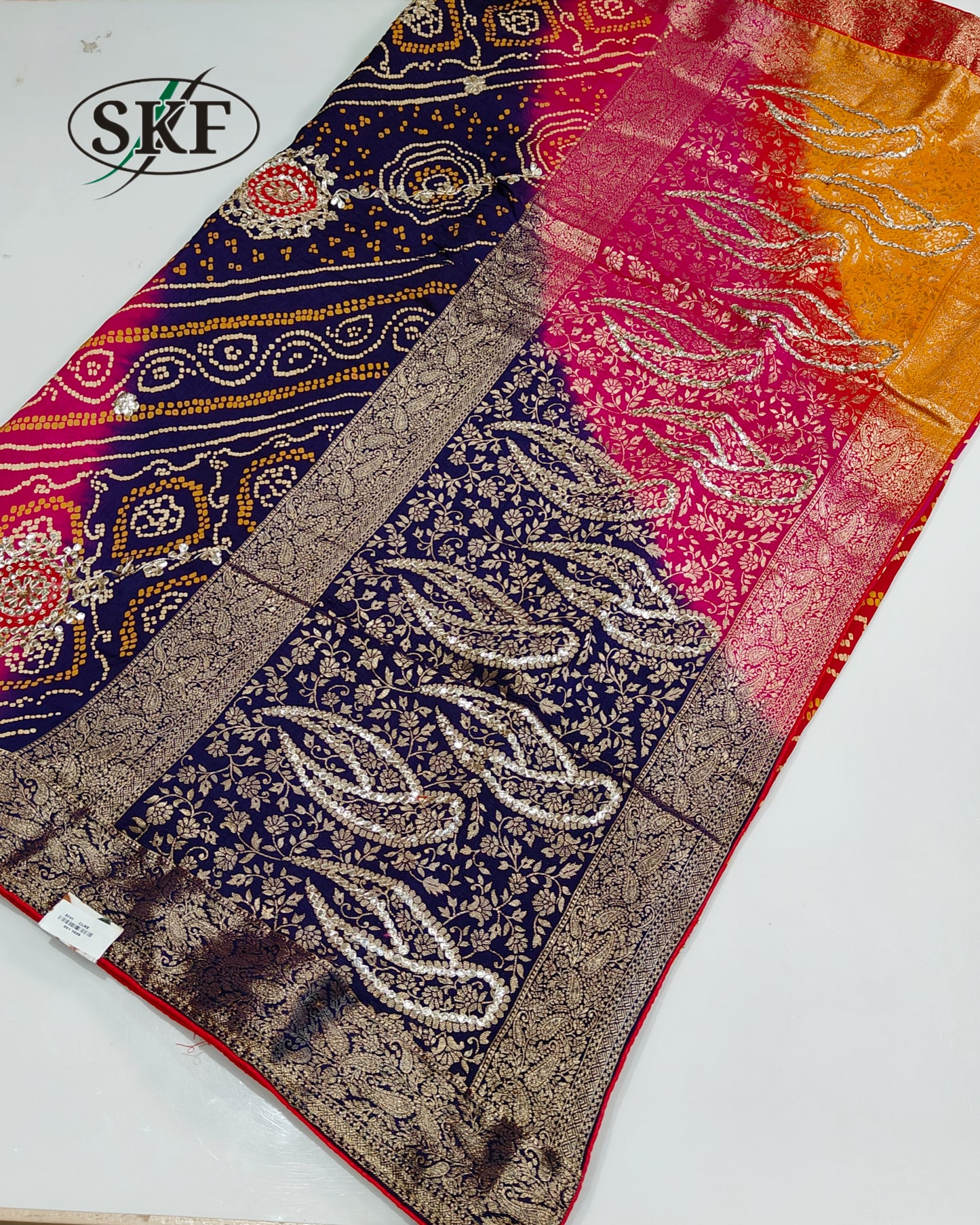 JAIPURI MULTIDYE GOTTAPATTI BHANDEJ SAREE