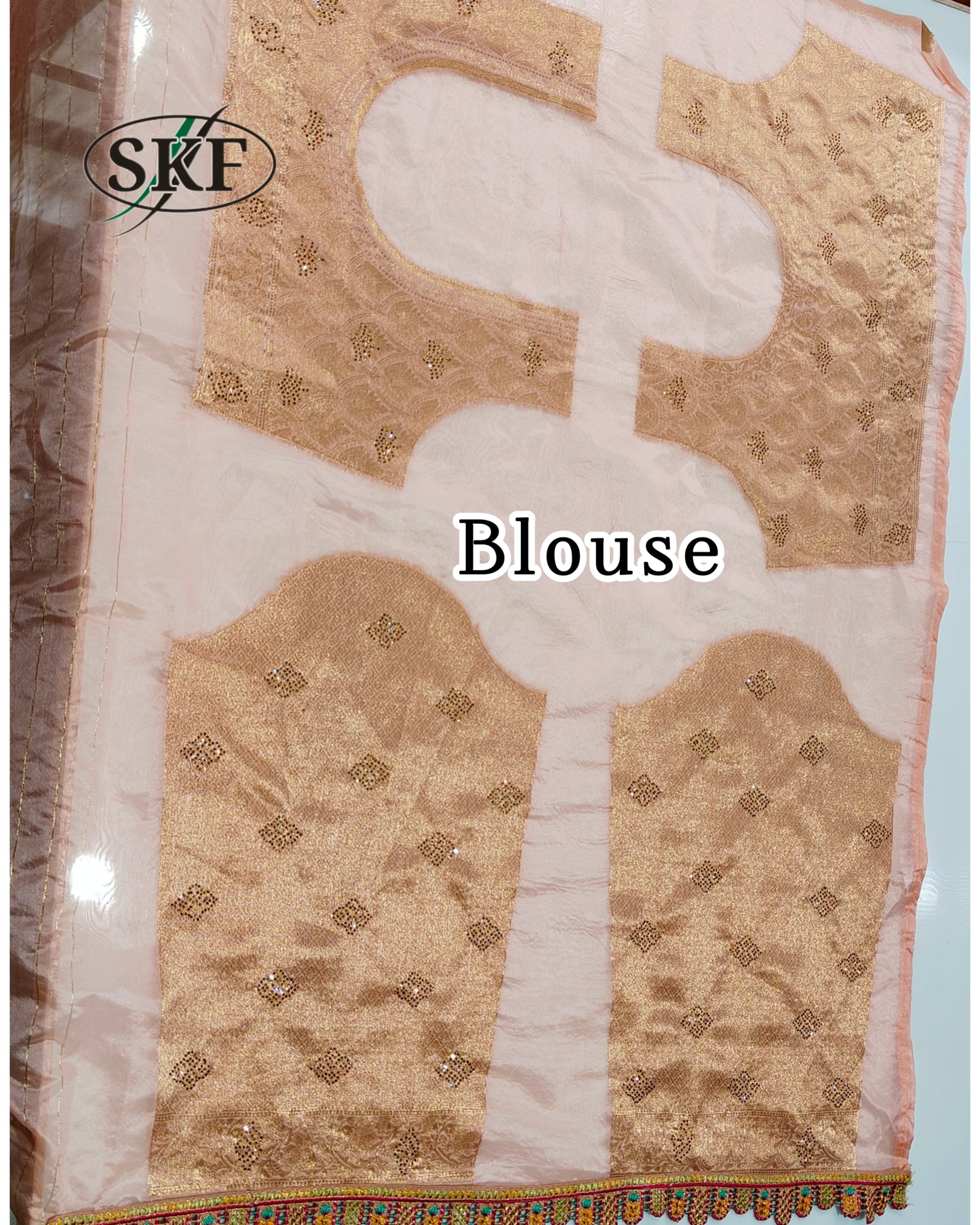 JACCQUARD SILK MULTI THREAD WEAVING SEROSKI TOUCHING SAREE BY SKFBHOLUBHAI