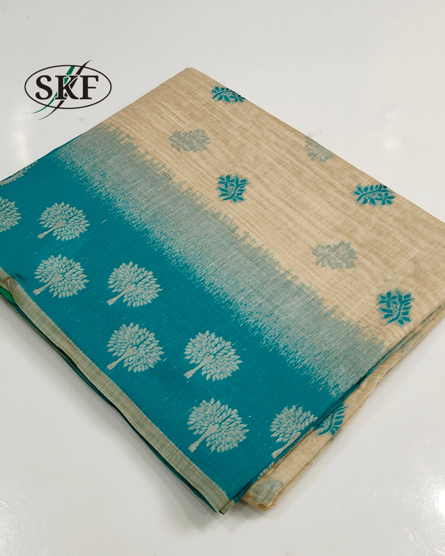 COTTON BLEND WEAVING PINK SAREE BY SKFBHOLUBHAI