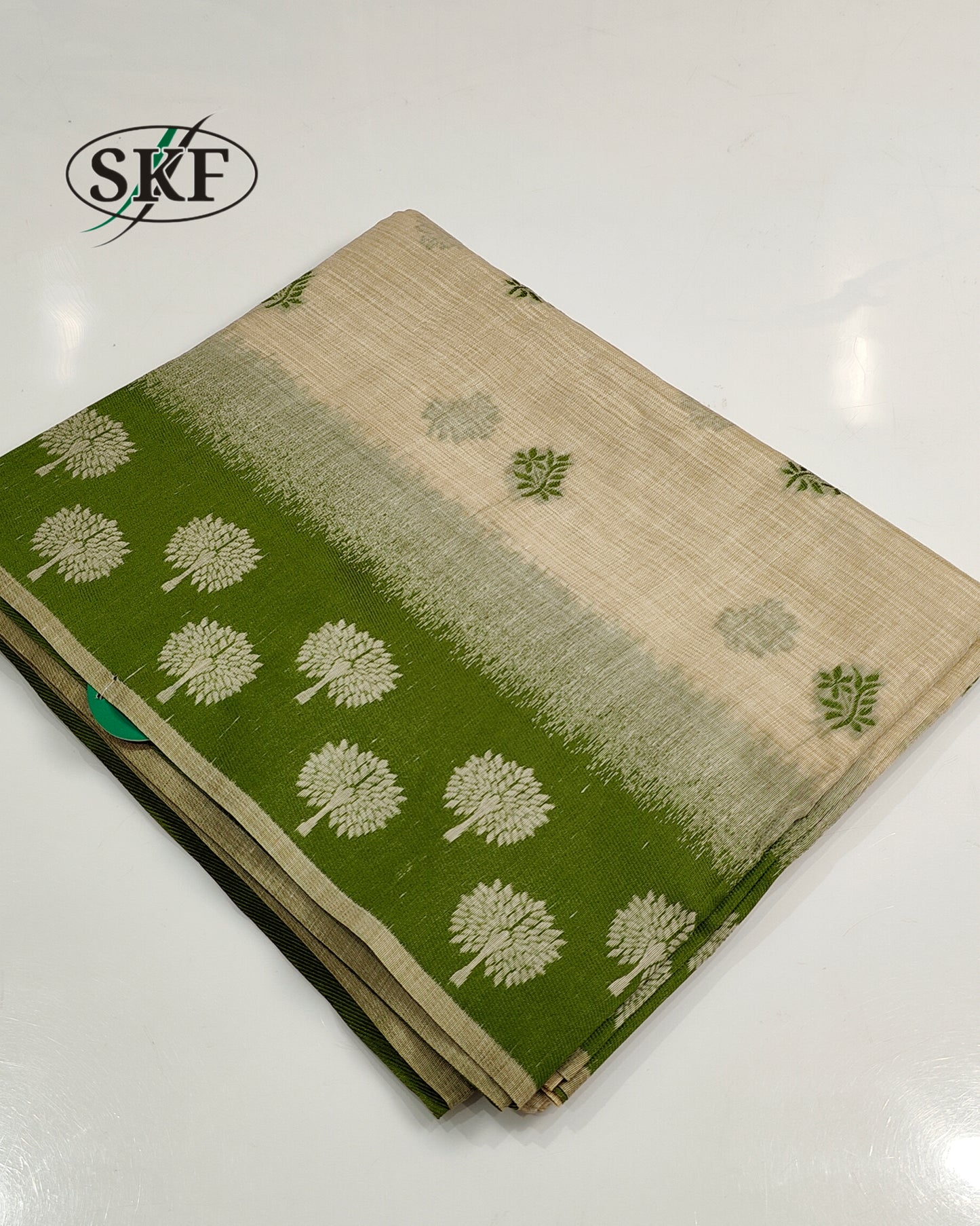 COTTON BLEND WEAVING PINK SAREE BY SKFBHOLUBHAI