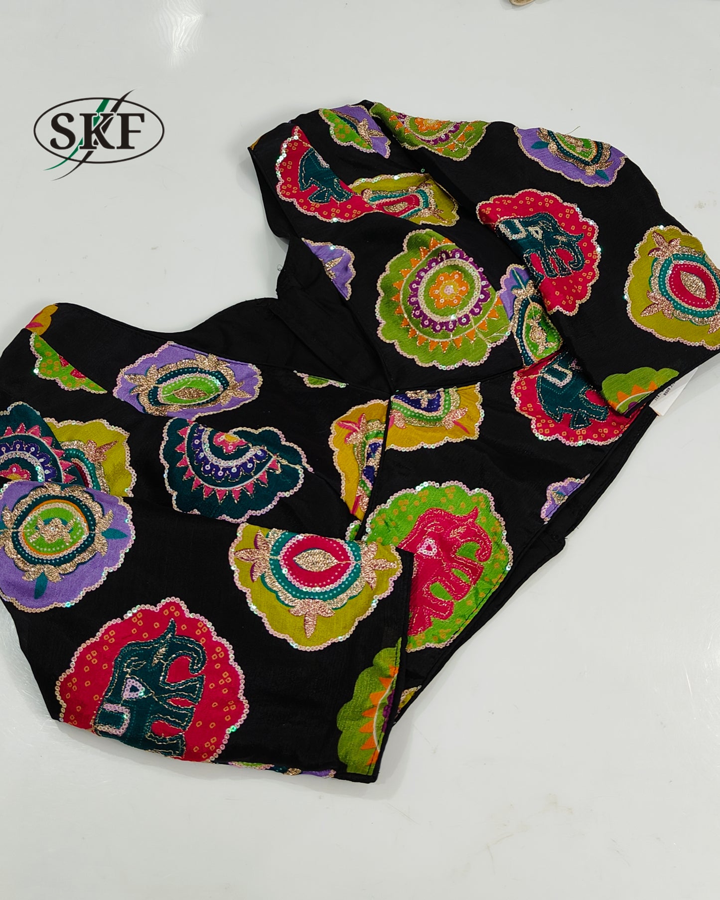 CHINON POSITION PRINT SEQUENCE 3/4 SLEEVES BLOUSE BY SKFBHOLUBHAI