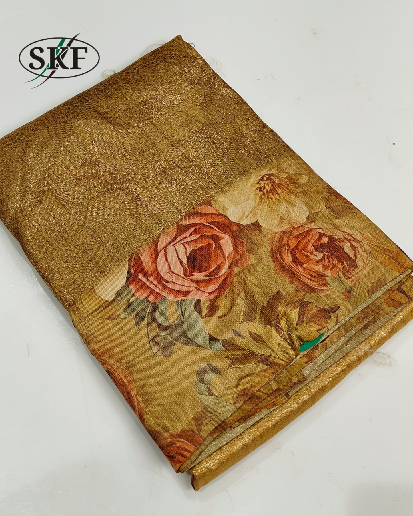 SOUTH SILK DIGITAL WEAVING MULTICOLOUR SAREE BY SKFBHOLUBHAI