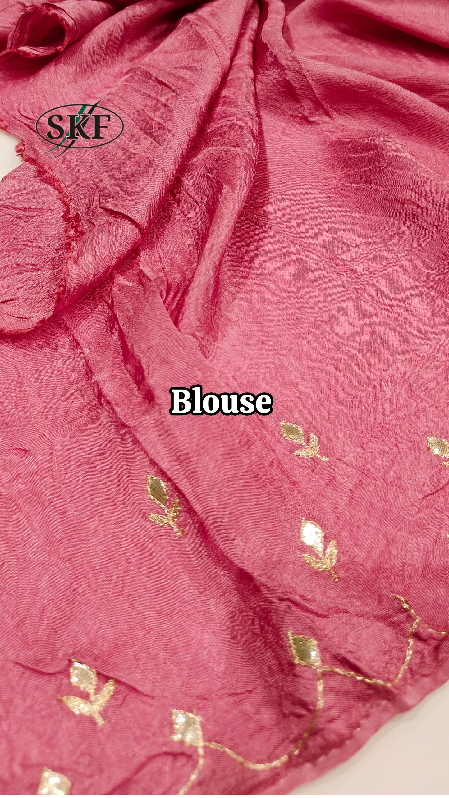 HO SILK GOTTA HAND PEARL WORK SAREE BY SKFBHOLUBHAI