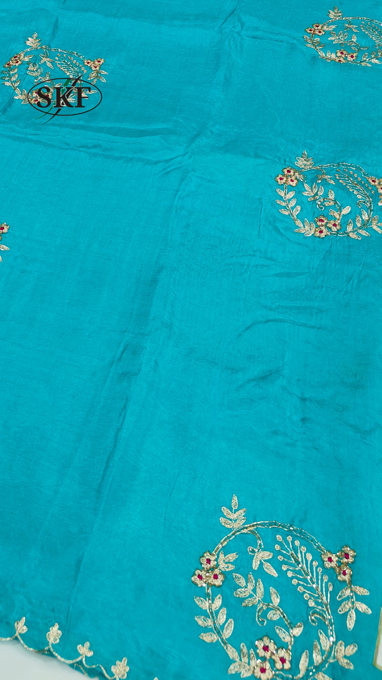 HO SILK ZARI HAND BUTTA WORK SAREE BY SKFBHOLUBHAI