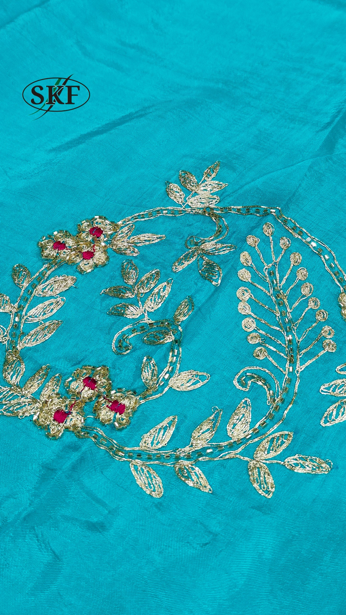 HO SILK ZARI HAND BUTTA WORK SAREE BY SKFBHOLUBHAI