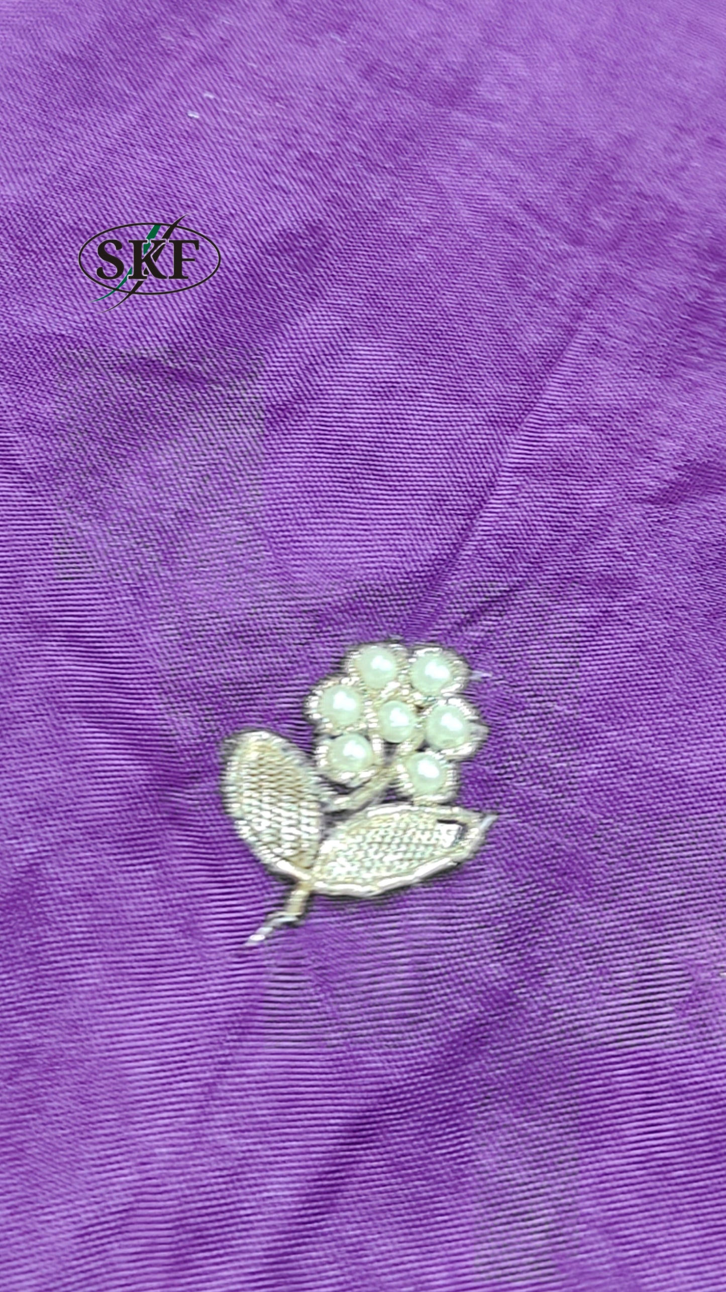 HO SILK GOTTA FLOWER HAND BUTTA BORDER WORK PURPLE SAREE BY SKFBHOLUBHAI