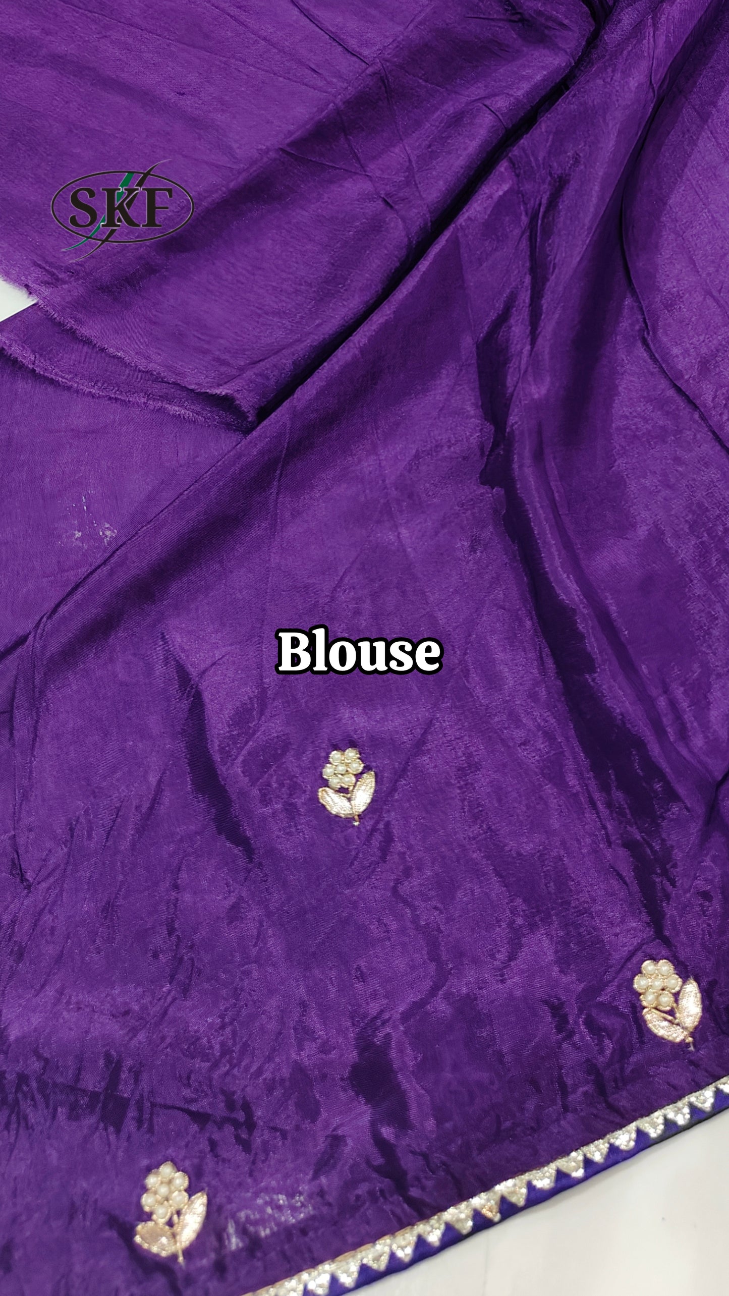 HO SILK GOTTA FLOWER HAND BUTTA BORDER WORK PURPLE SAREE BY SKFBHOLUBHAI