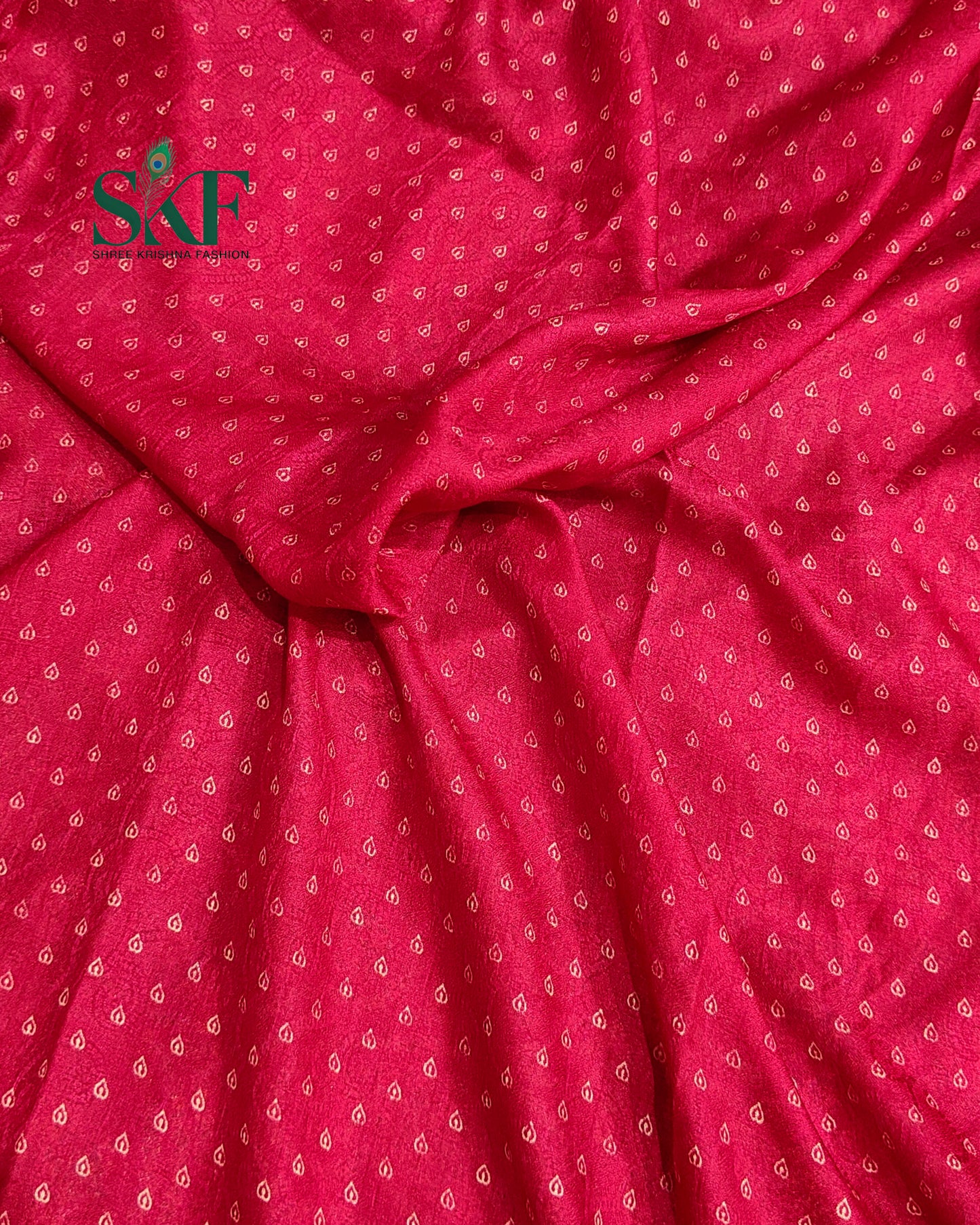 MARSHMELLO GEORGETTE DIGITAL PRINT DAILYWEAR RANI PINK SAREE BY SKFBHOLUBHAI