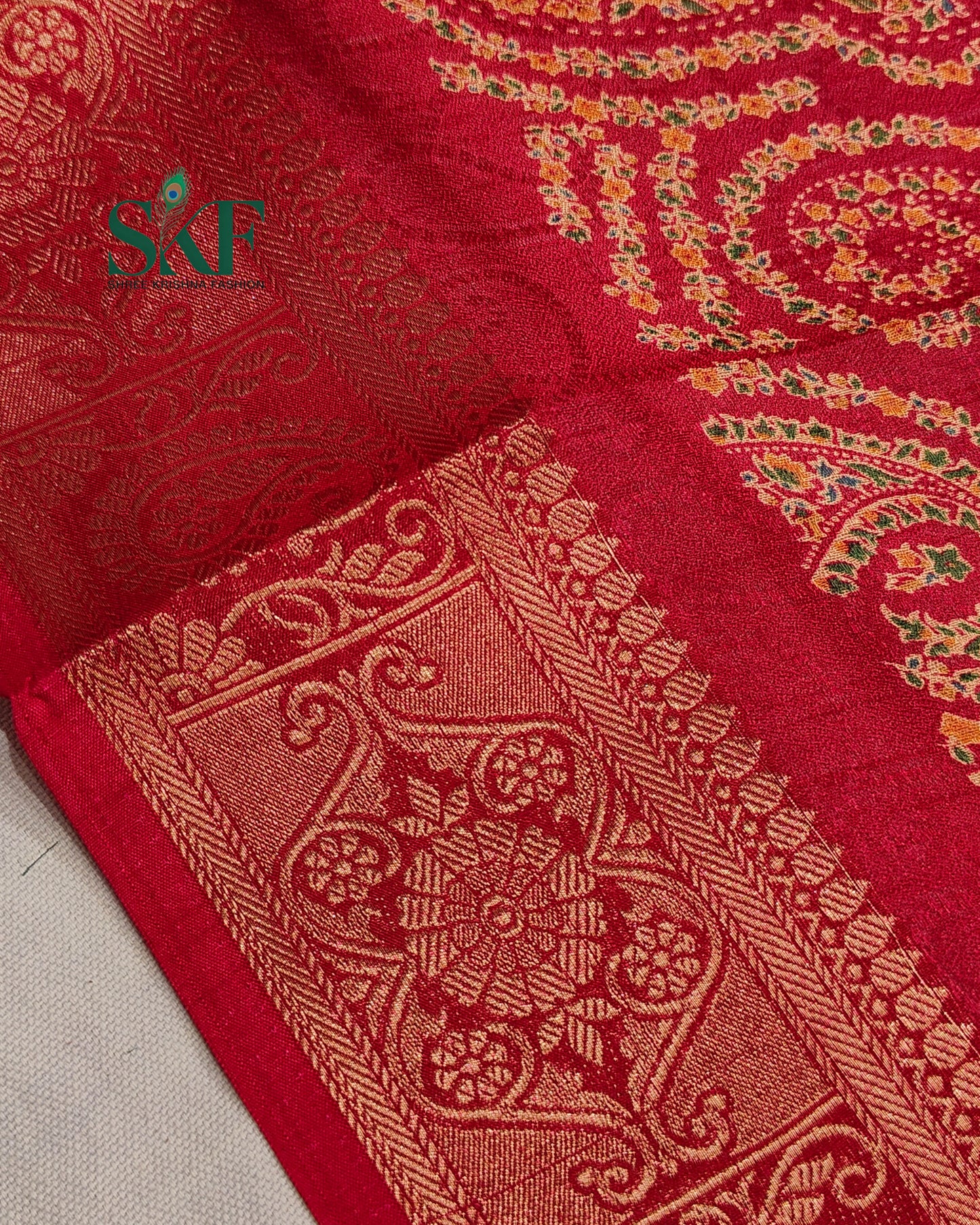 MARSHMELLO GEORGETTE DIGITAL PRINT DAILYWEAR RANI PINK SAREE BY SKFBHOLUBHAI