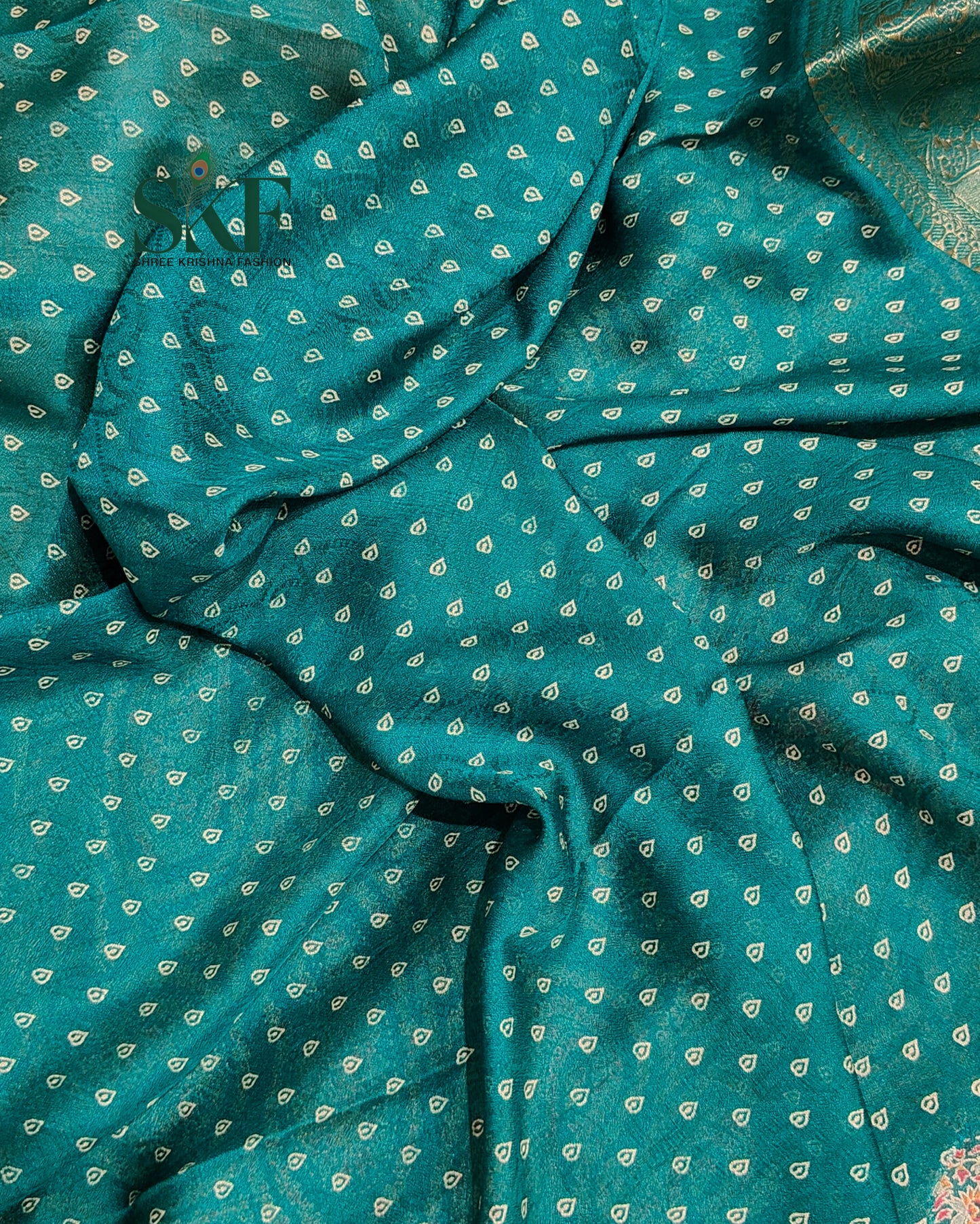 MARSHMELLO GEORGETTE DIGITAL PRINT DAILYWEAR RAMAGREEN SAREE BY SKFBHOLUBHAI