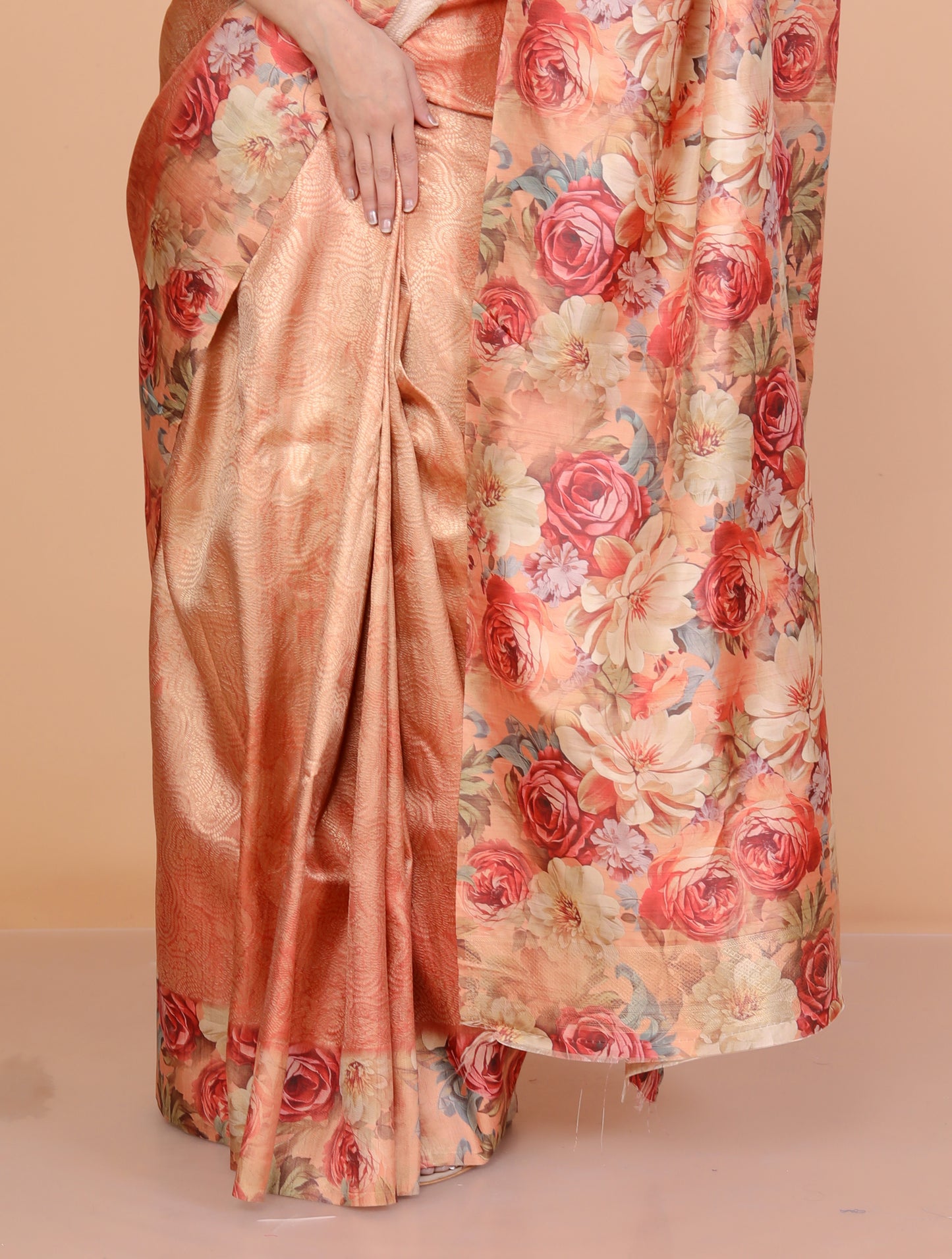 SOUTH SILK DIGITAL WEAVING MULTICOLOUR SAREE BY SKFBHOLUBHAI