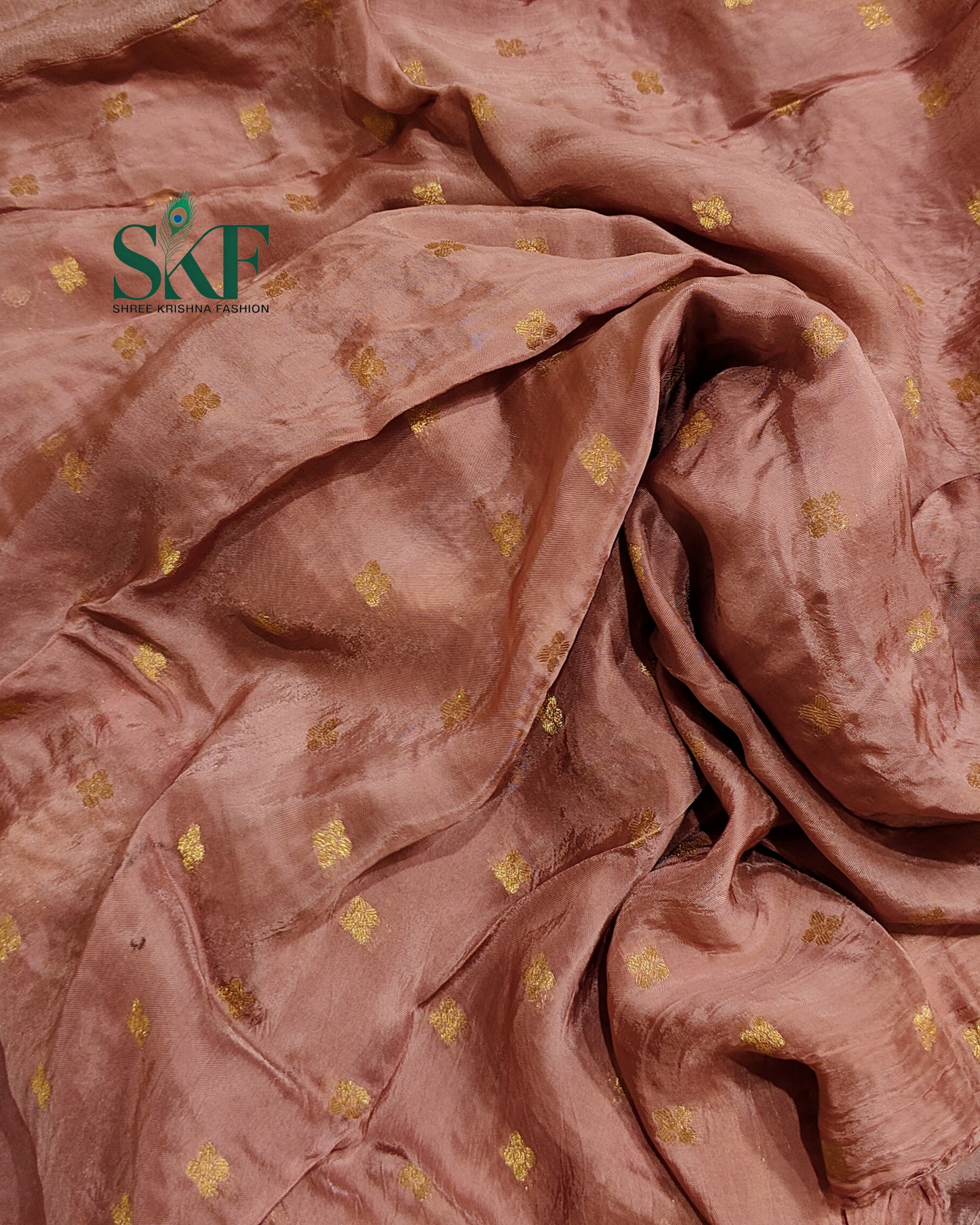 CHINON SEQUENCE EMBROIDERY WEAVING WORK WINE SAREE BY SKFBHOLUBHAI
